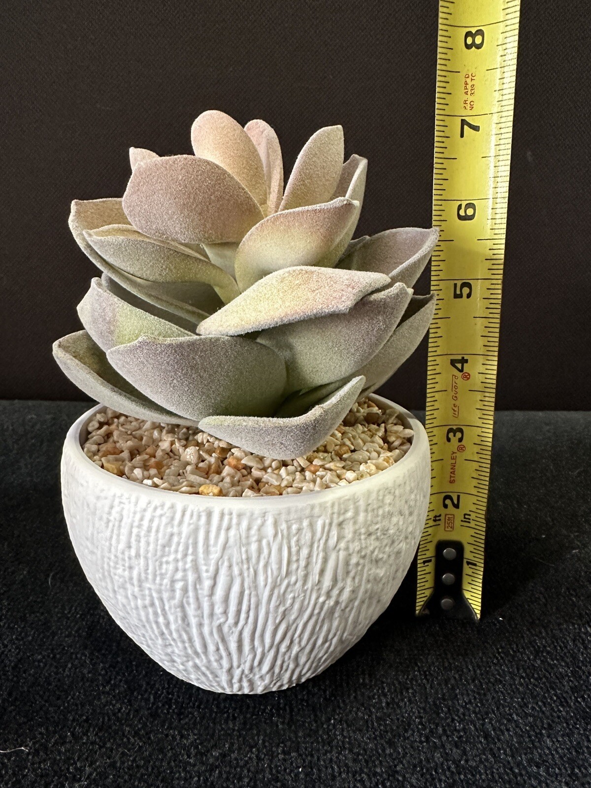 Artificial Succulent Plants in White Ceramic Pot Very Nice Condition