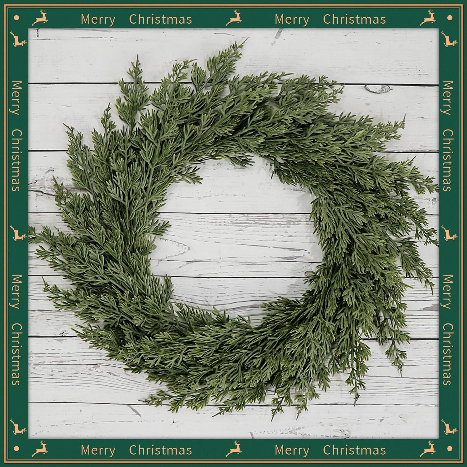24 Pcs Christmas Artificial Pine Branches,10.5″ Faux Evergreen Norfolk Pine S…