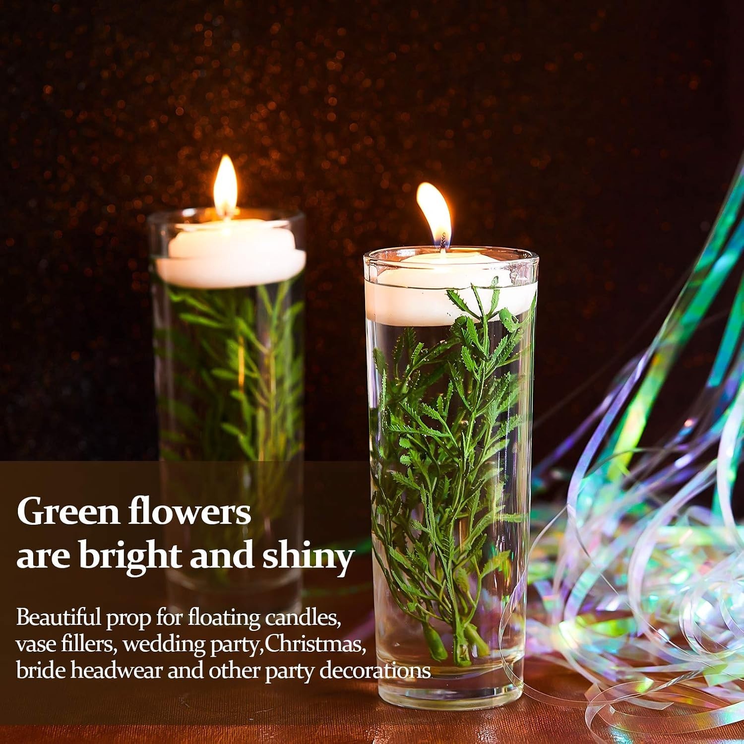 Bright and Shiny Faux Flower Vase Fillers – 50 Pcs for Stunning Centerpieces