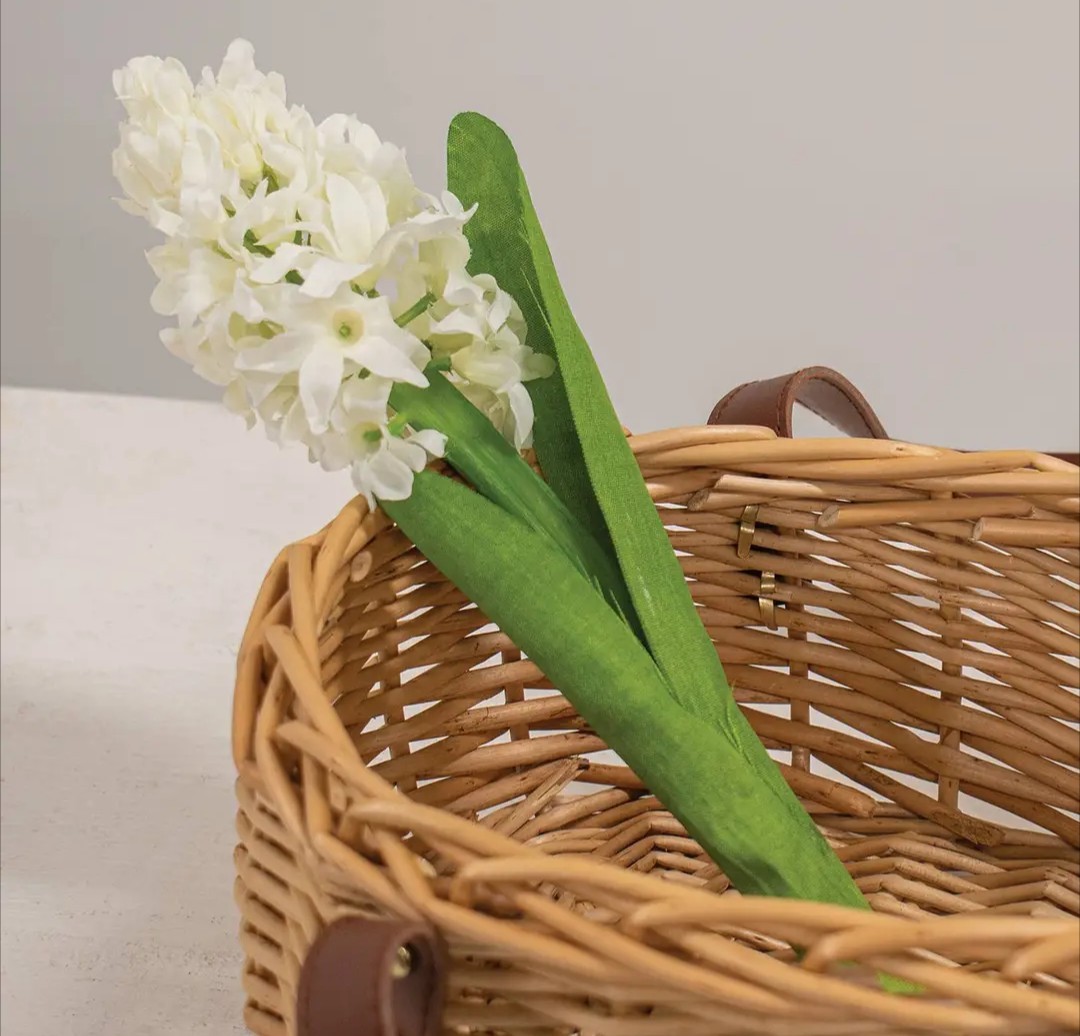 11″ White Hyacinth Stem