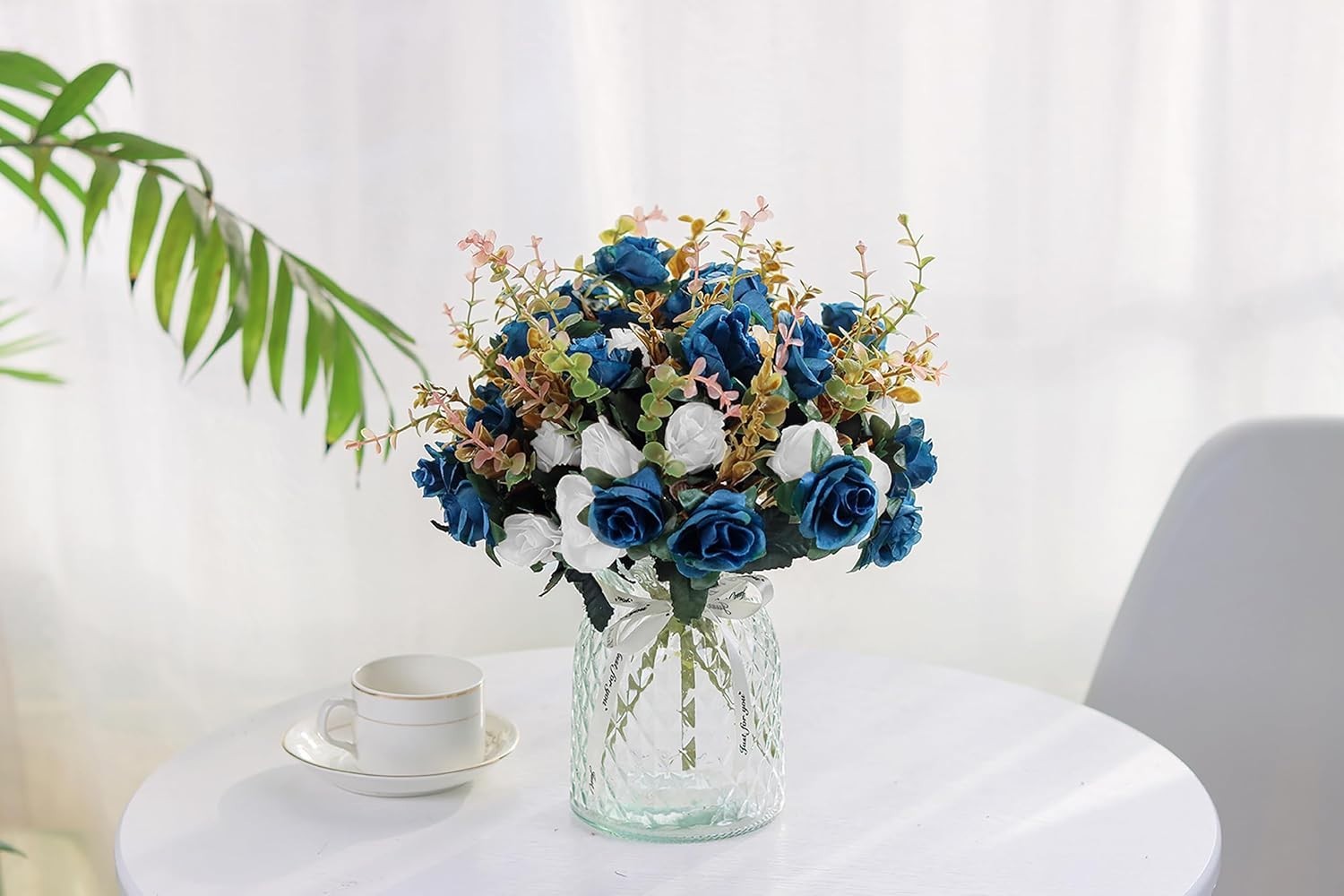 Elegant Dark Blue Artificial Rose Flowers — Realistic, Durable & Perfect for …