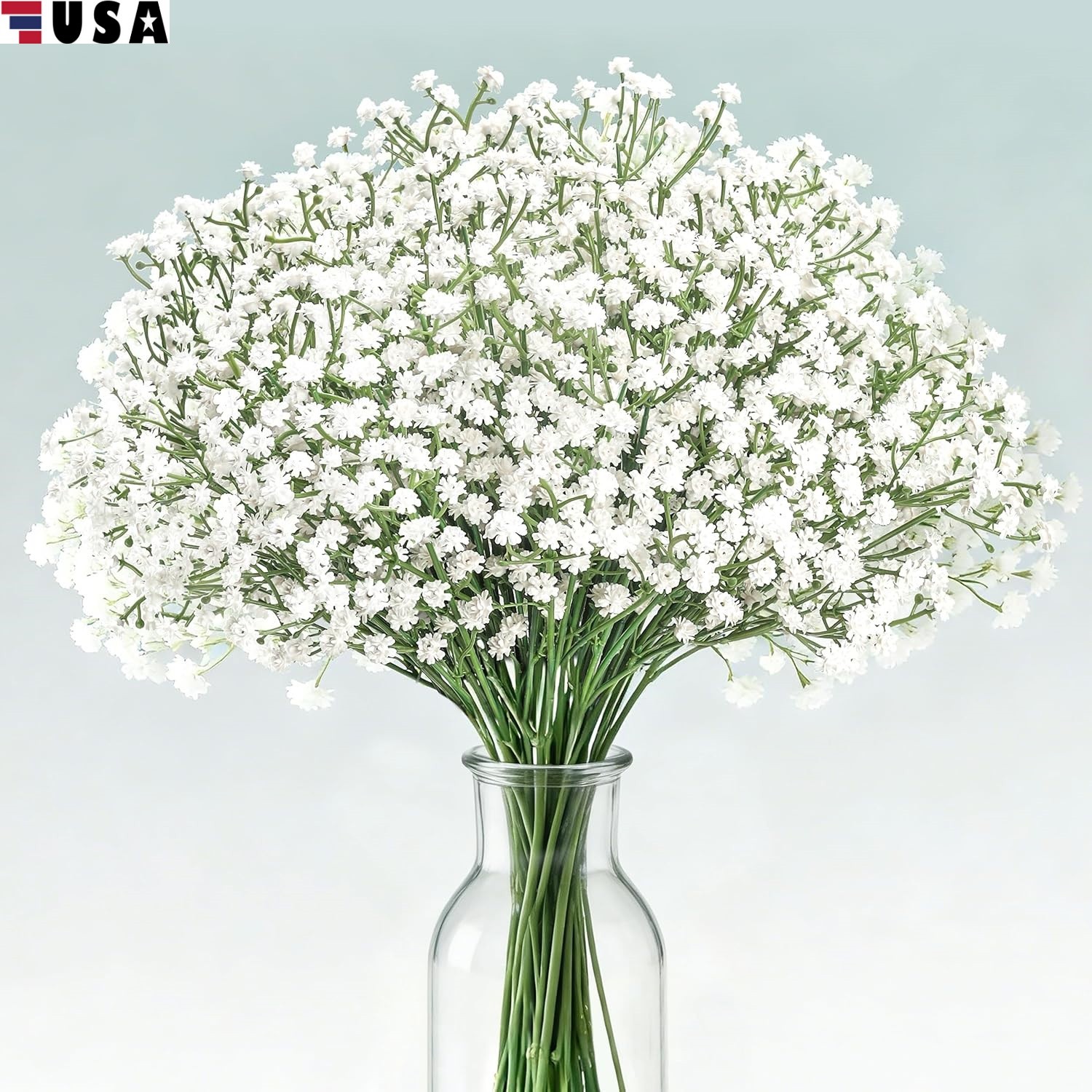 30Pcs Artificial Flowers Baby Breath Gypsophila Bunch Real Touch Fake Plants USA