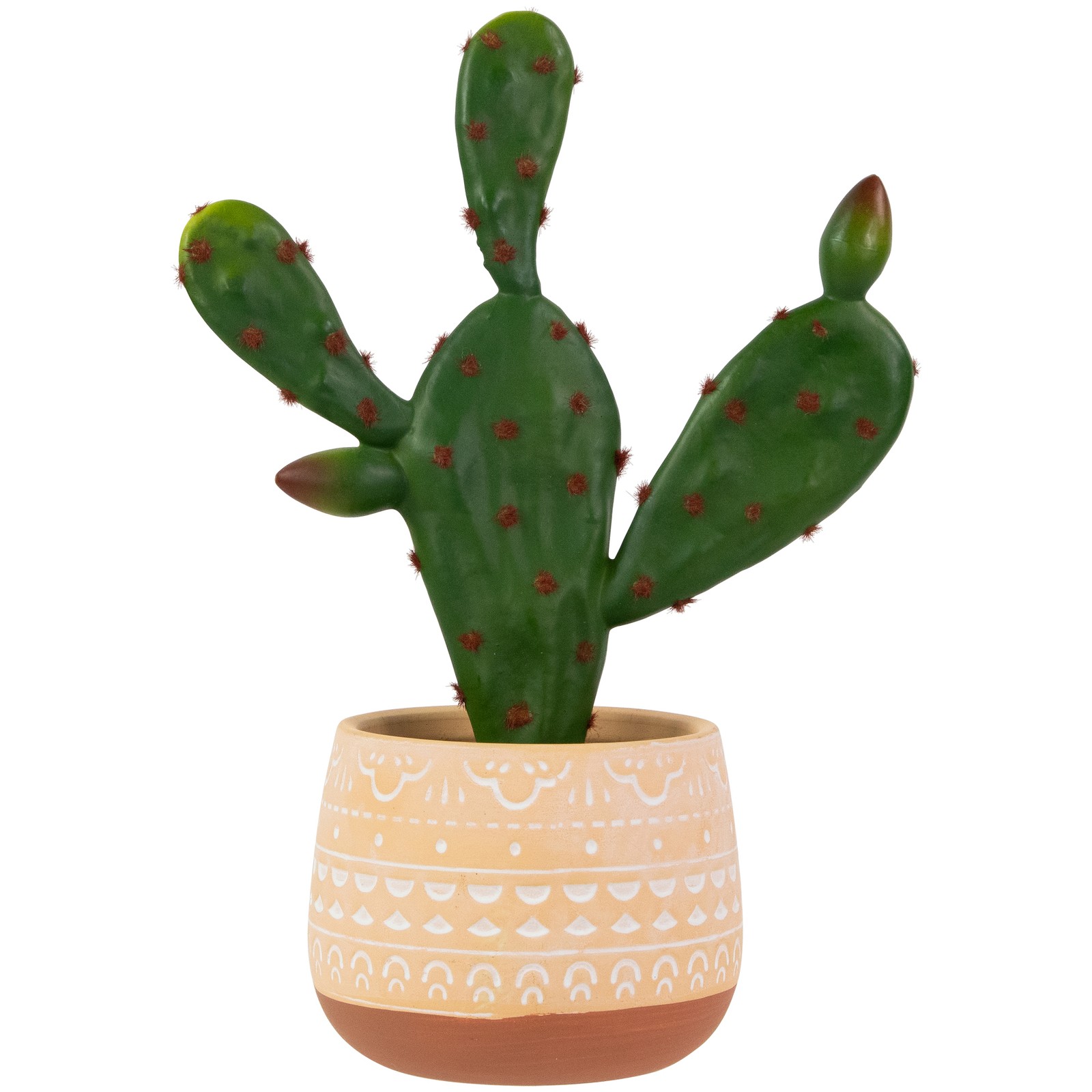 Northlight Real Touch™ Artificial Green and Red Potted Floral Cactus 9.5″