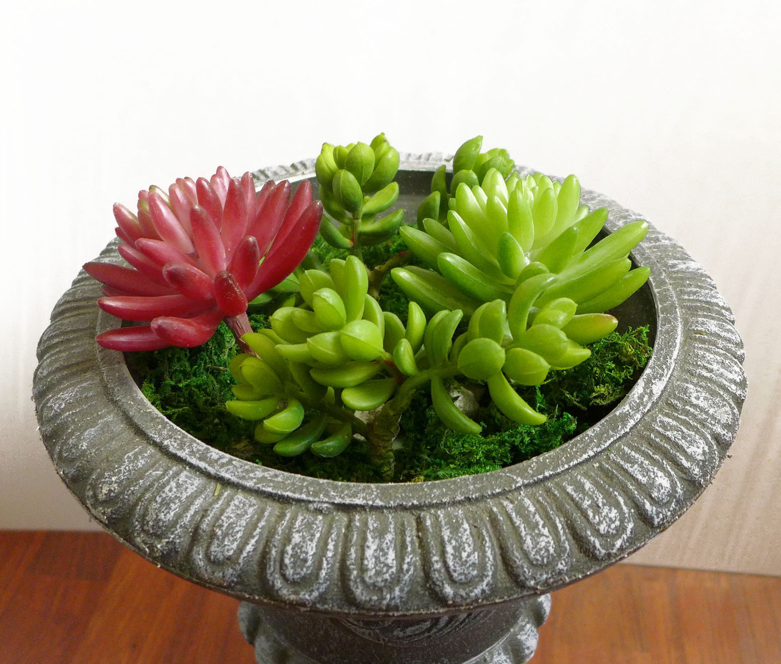 Artificial Succulents Yacon Finger Lotus Plants Set of 4