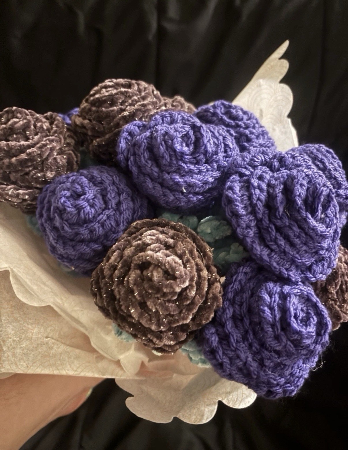 Crochet Flower Bouquet – Handmade Yarn Roses, Tulips, Peonies & More