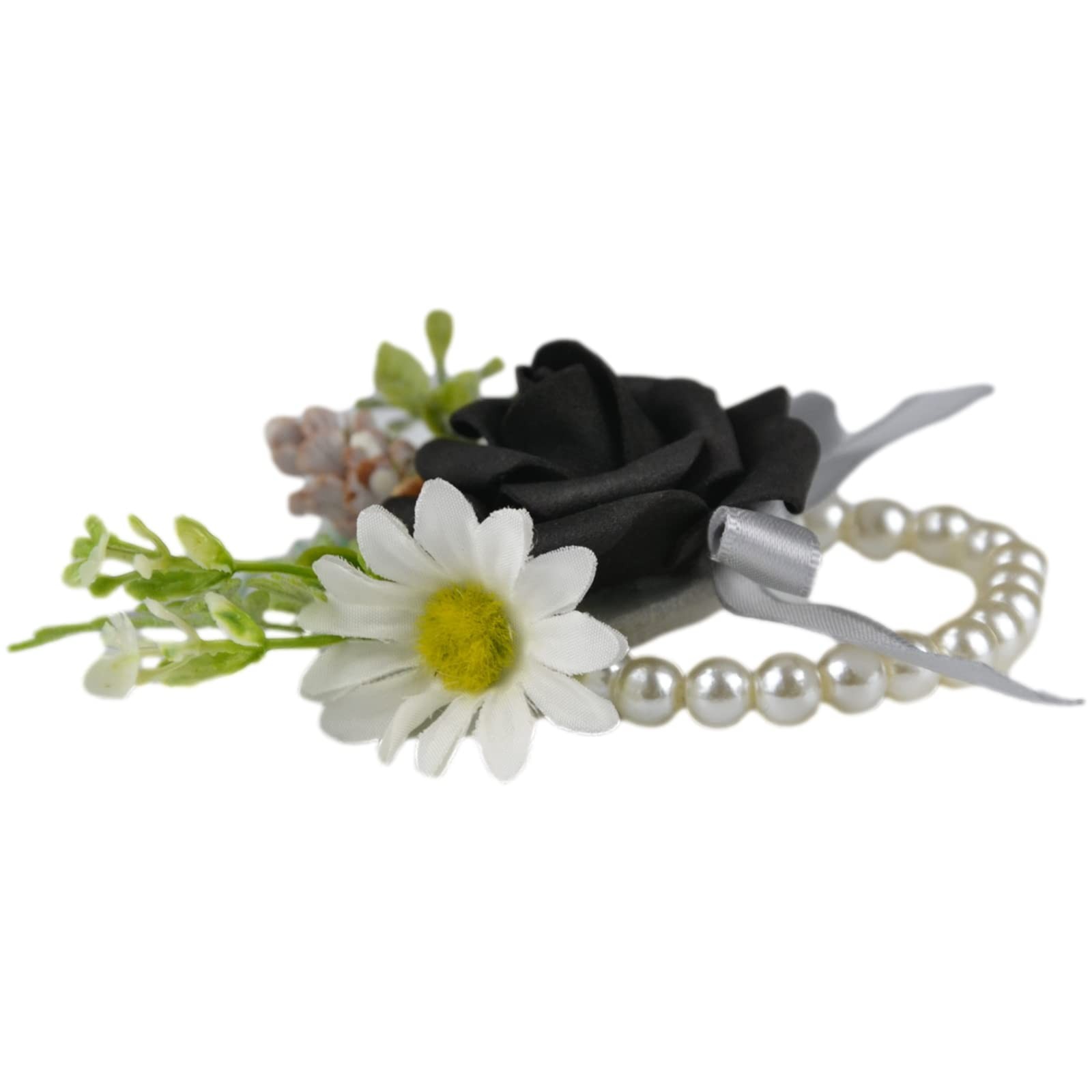 Handmade Black Art Rose Flower, Silk Flower Ribbon Flower Corsage, Art Event,…