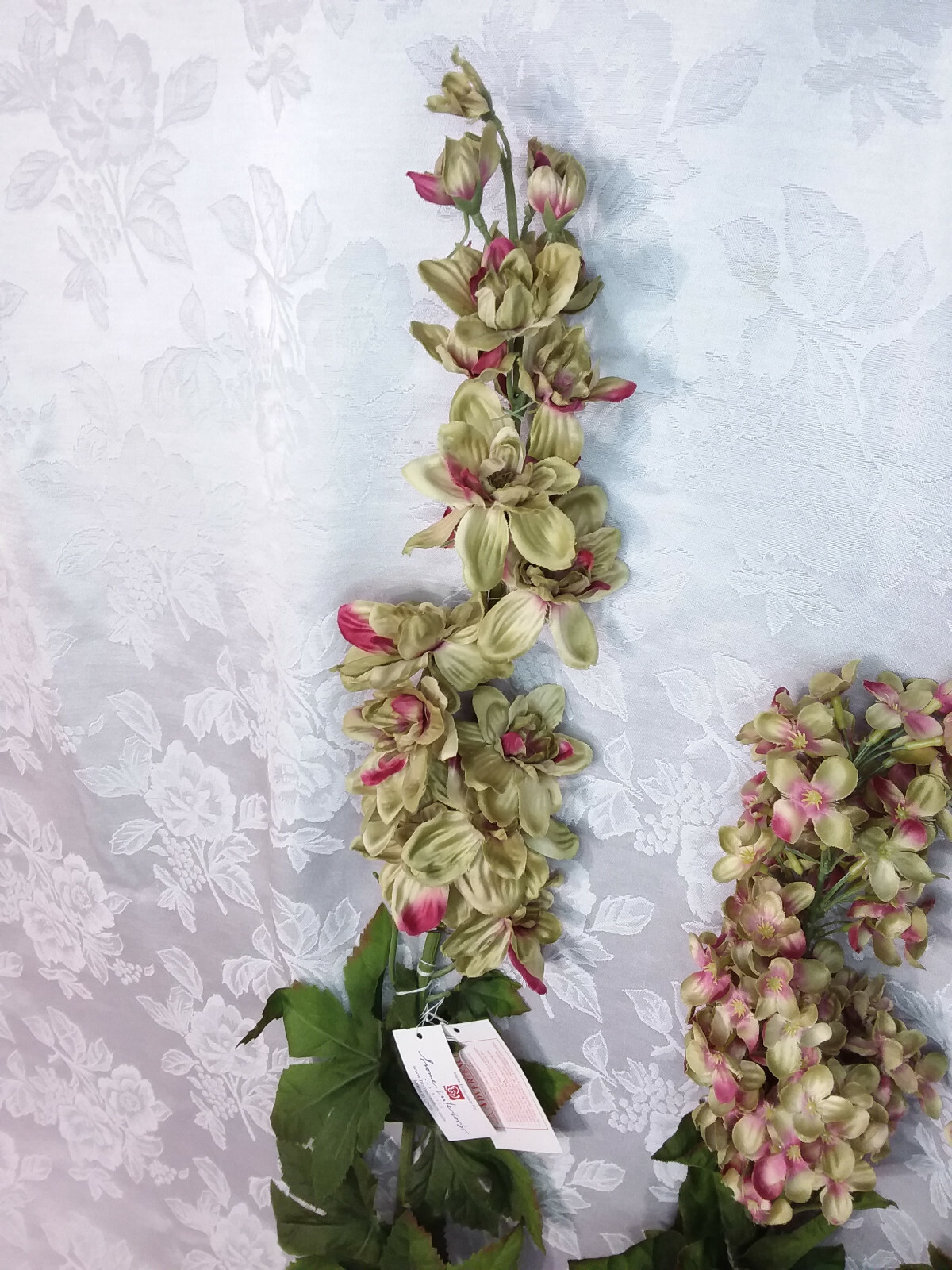 Home Interiors Tall Garden Floral Favorites Green Cuttings/ Set of Four Stems