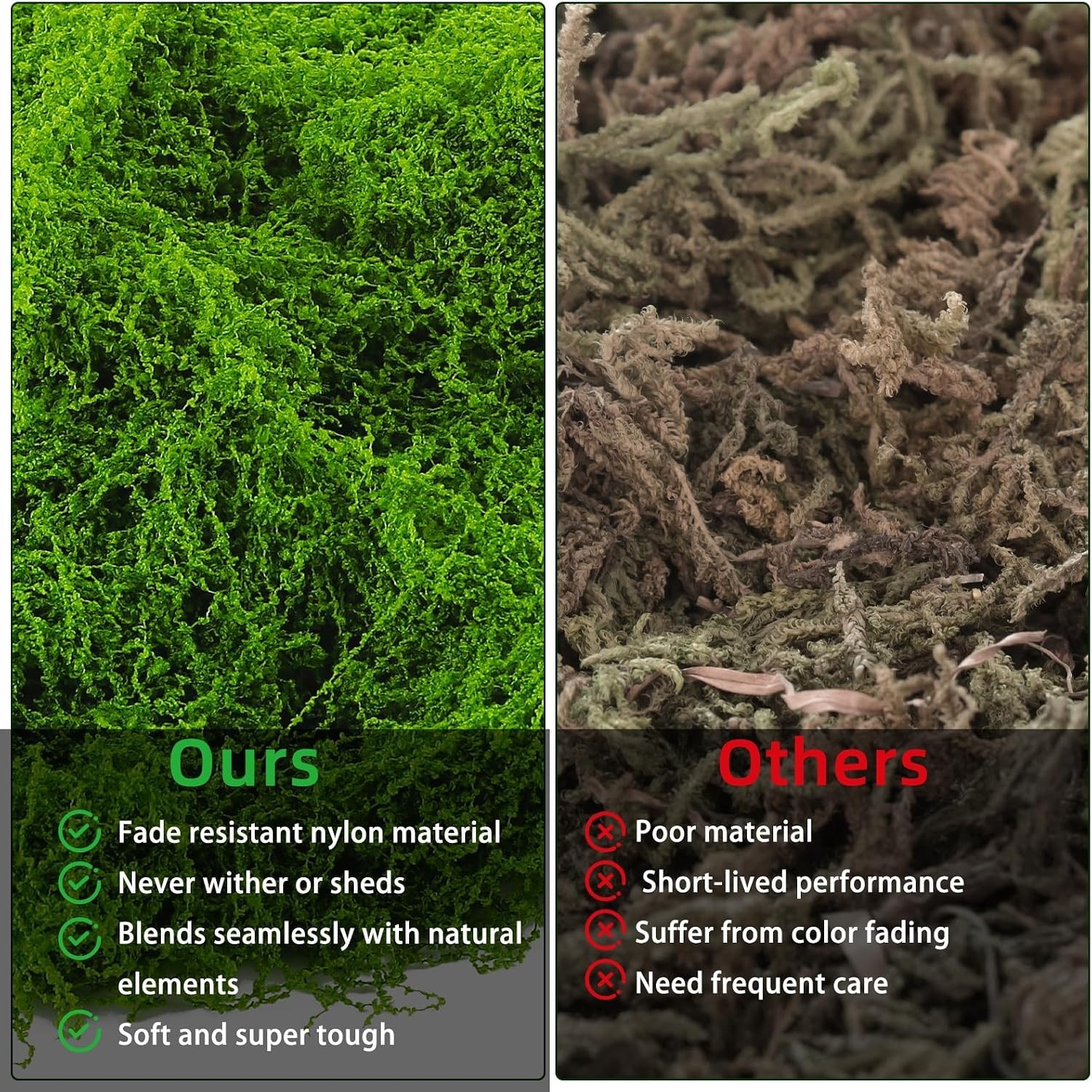 Maintenance-Free Faux Moss Decor: Perfect for Potted Plants and Centerpieces