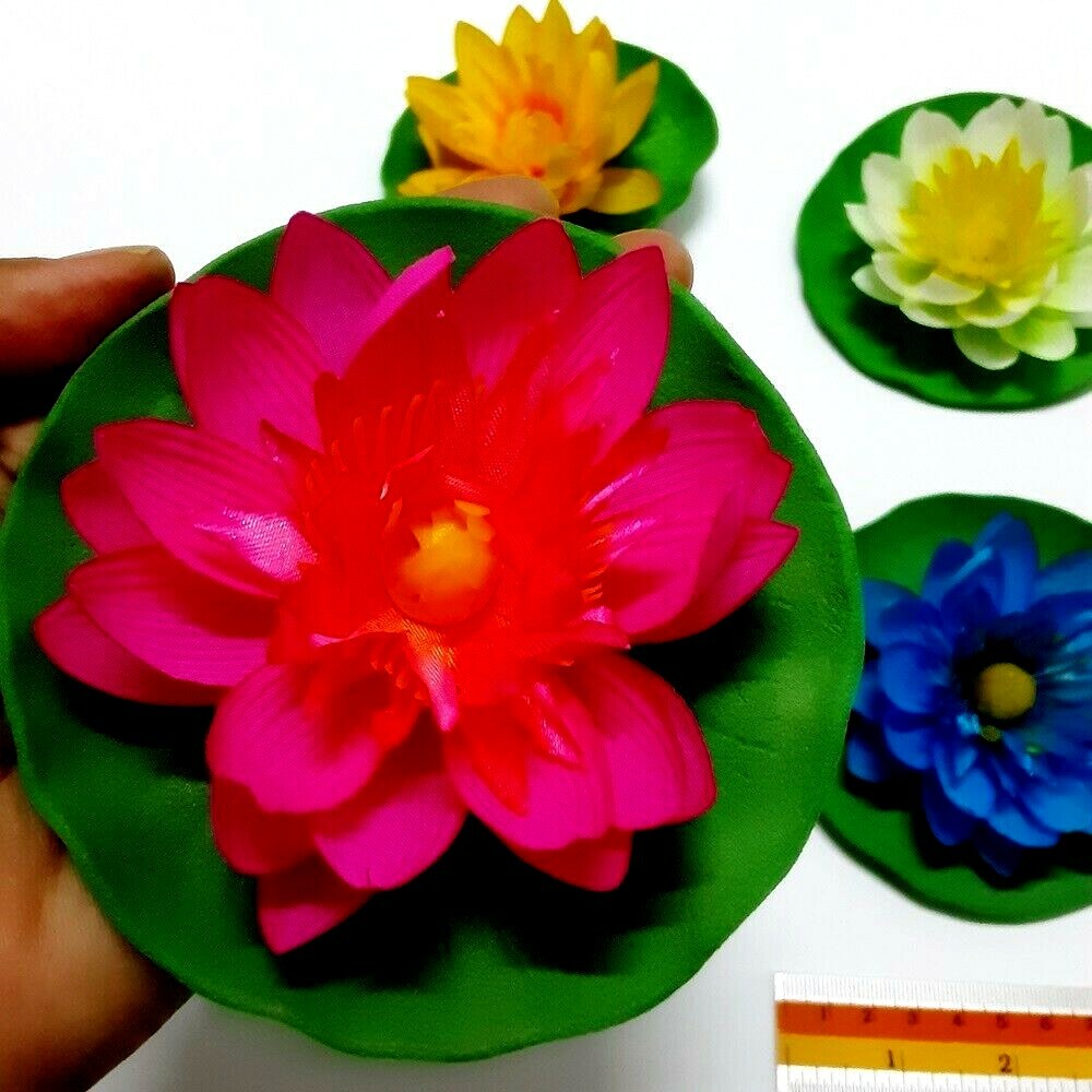 5 Siamese Lotus Flowers White Pink Purple Blue Yellow Home Floral Decor