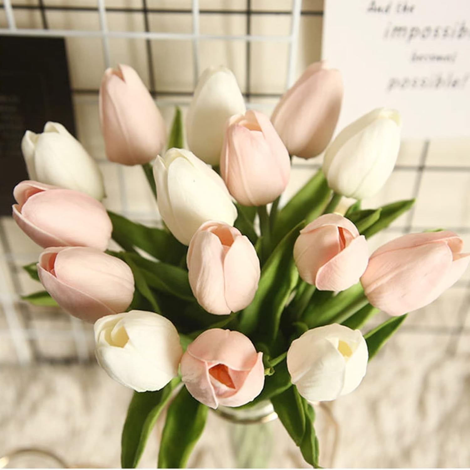 20 Pcs Tulips Artificial Flowers for Table Decor Fake Artificial Bouquets Rea…