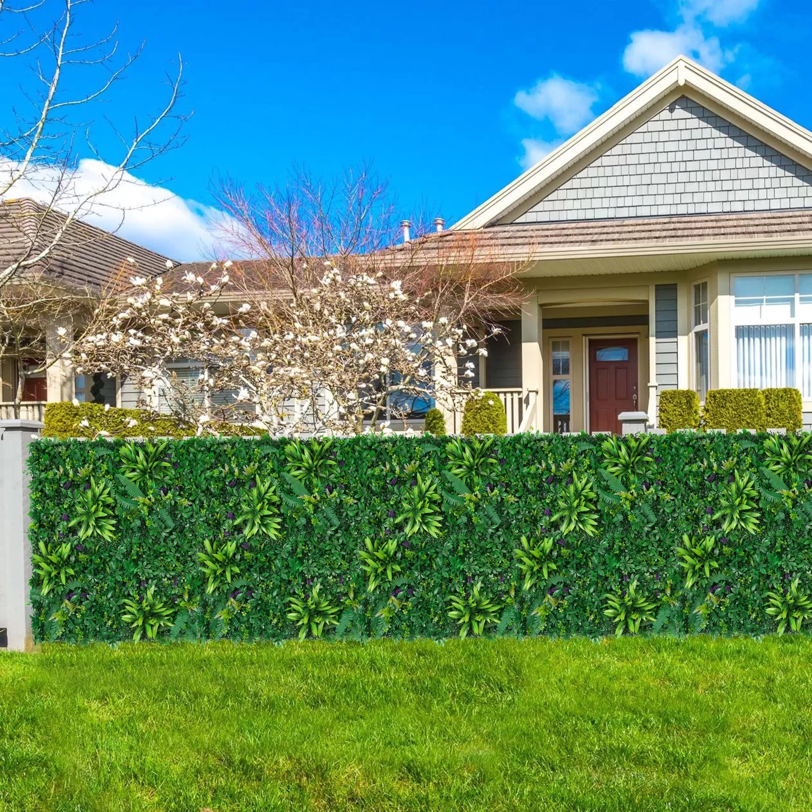 Artificial Boxwood Panels 20×20 8pcs Heavy Duty UV Protected Privacy Hedge Scree