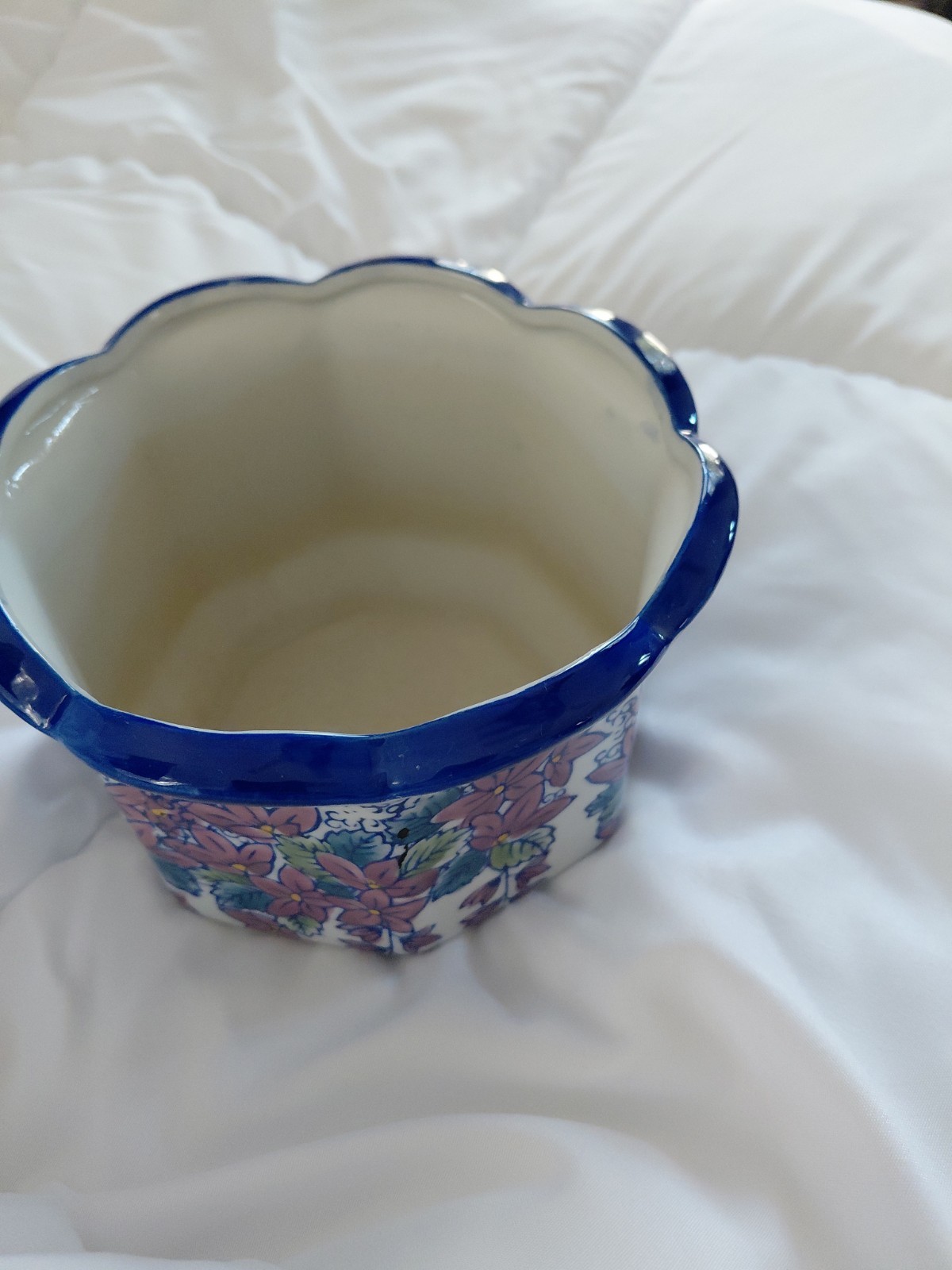 Very Pretty Multicolored Pot For Plant Or Arrangement