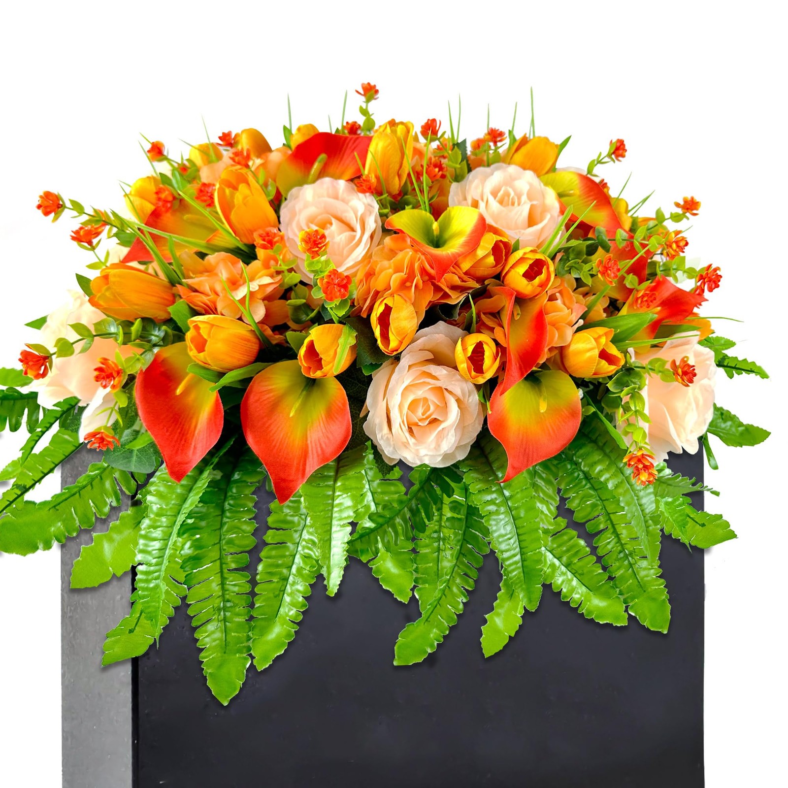 Artificial Cemetery Flowers – Outdoor Grave Saddle for Headstone Decorations …