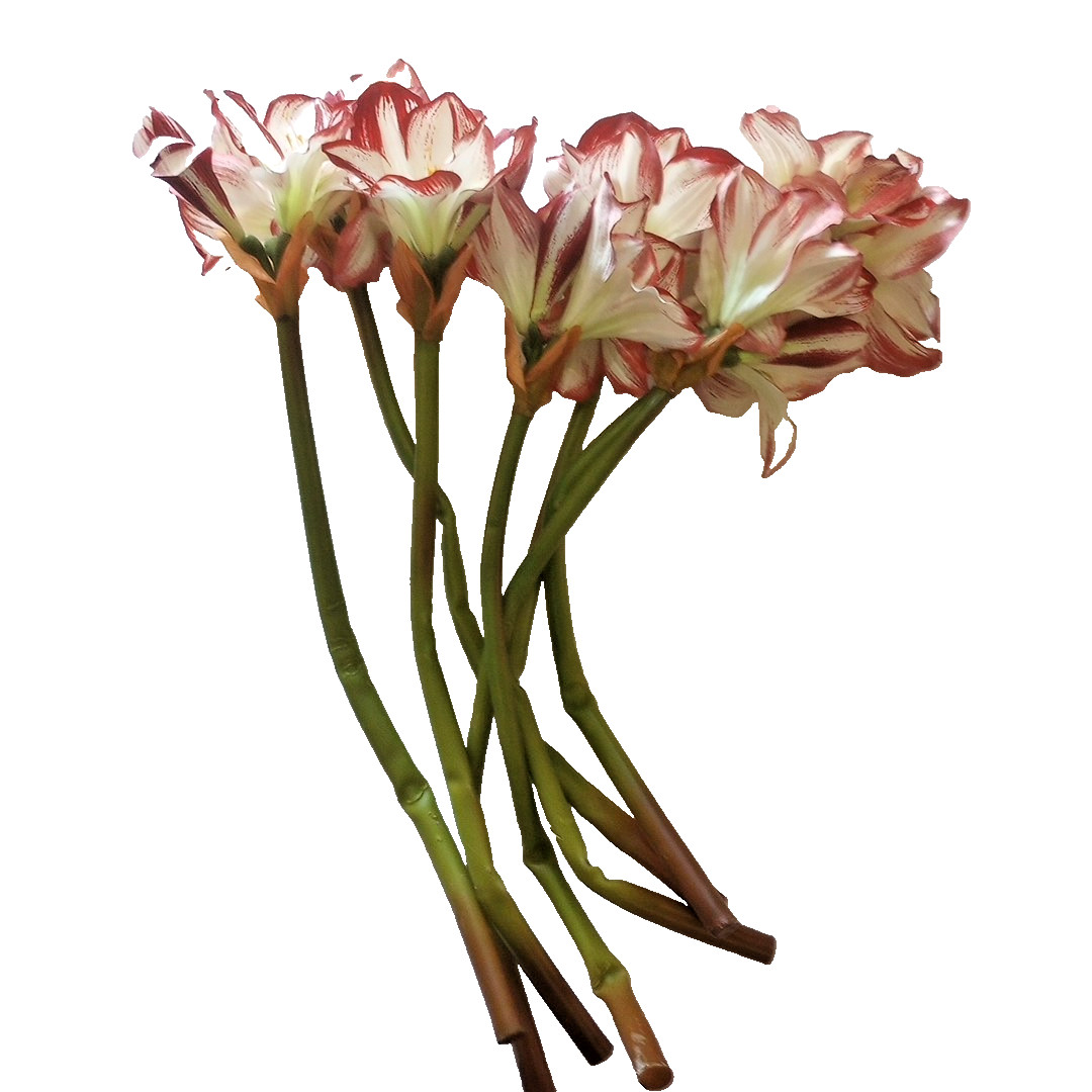 Silk flower Amaryllis Stems 7 Stalks Approximately 29″ Beautiful, Stems AS IS