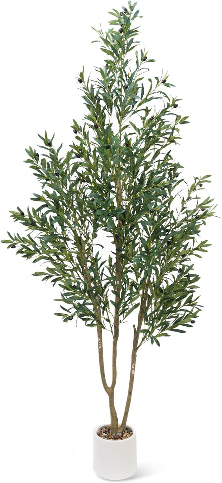 Olive Tree 7FT Fake Tree Faux Plants Indoor with Pot Artificial Tree Nearly Natu