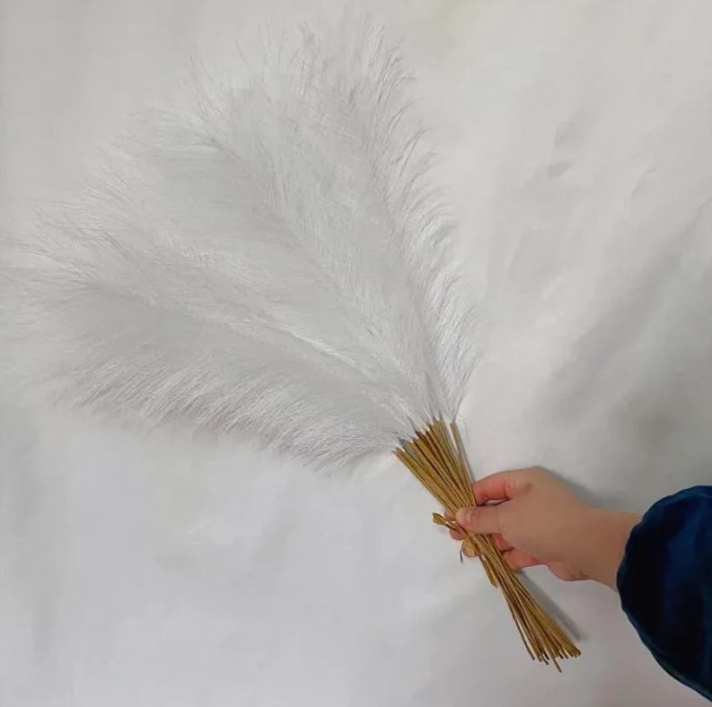 10pcs Artificial Reed Bouquet 49cm Bohemian Faux Wind Flowers Decor – NEW