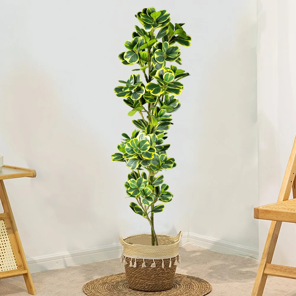 76cm/115cm Artificial Ficus Tree Fake Tropical Plants Plastic Rubber Branch