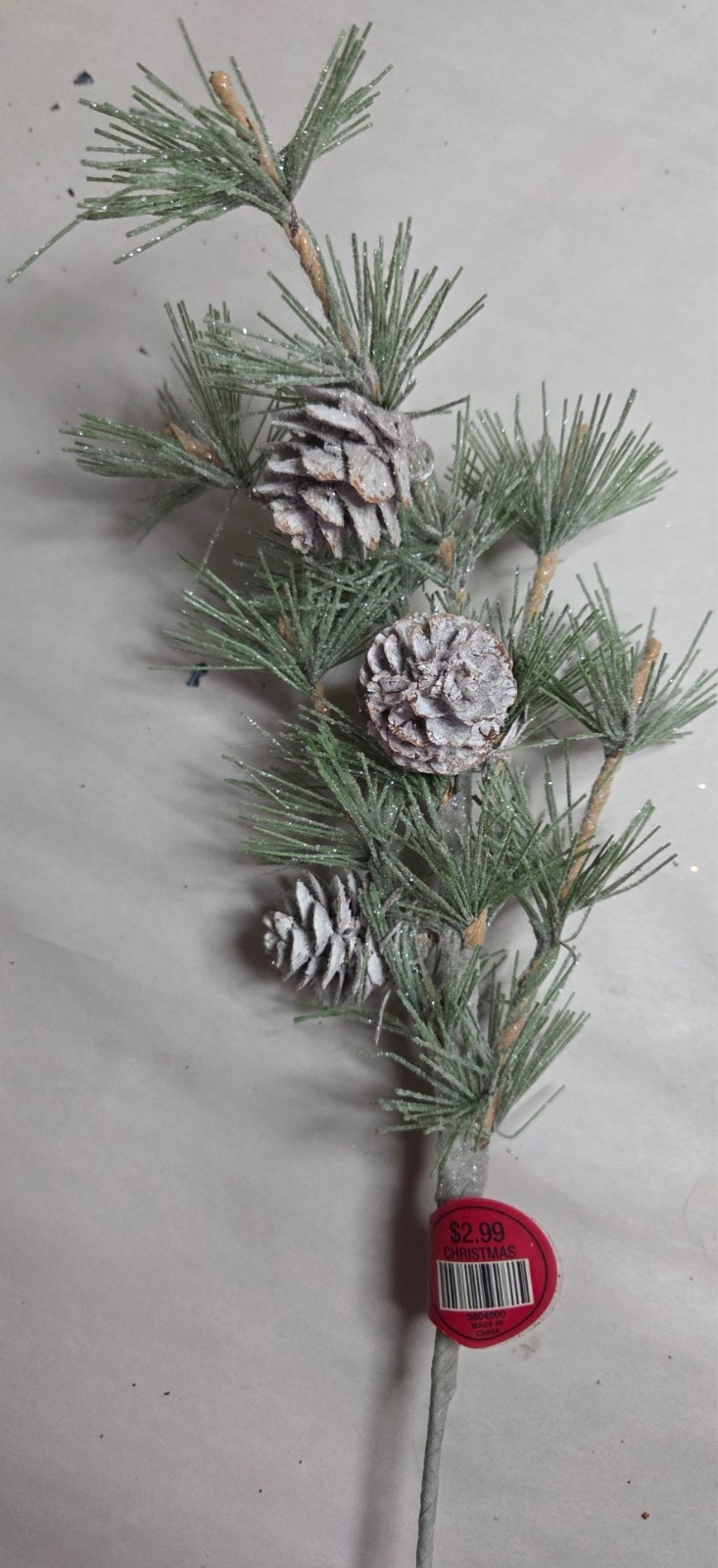 Lot of 9 Artificial Branches Picks Pinecones Mistletoe Fall Christmas Berries