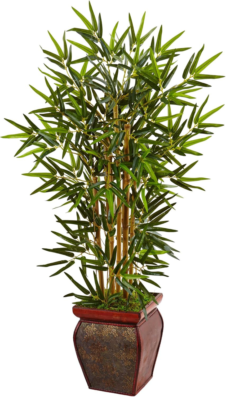 3.5Ft Bamboo Artificial Tree with Stylish Wooden Planter