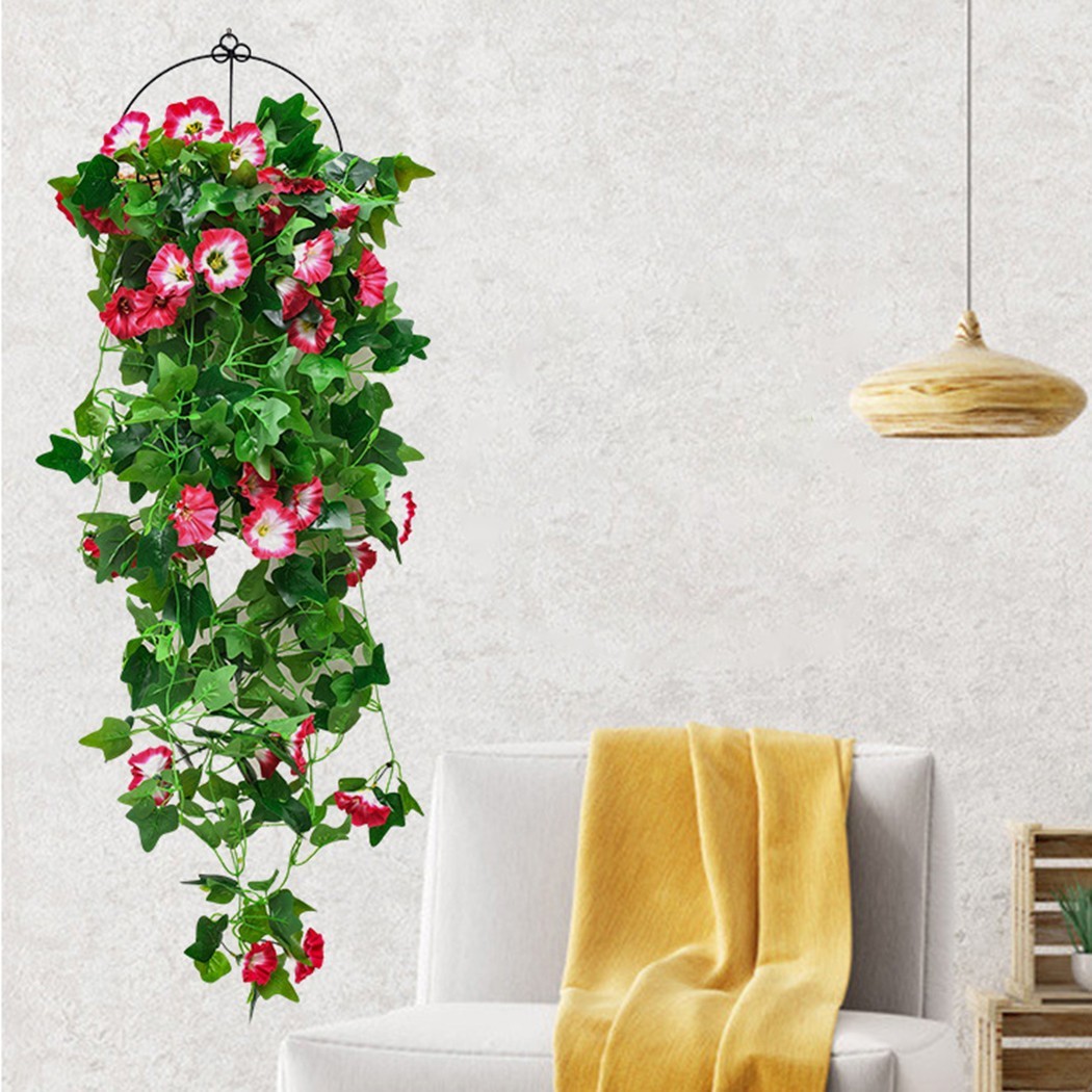 1PCS Artificial Fake Hanging Silk Plastic Flowers Vine Plant Garden Decoration