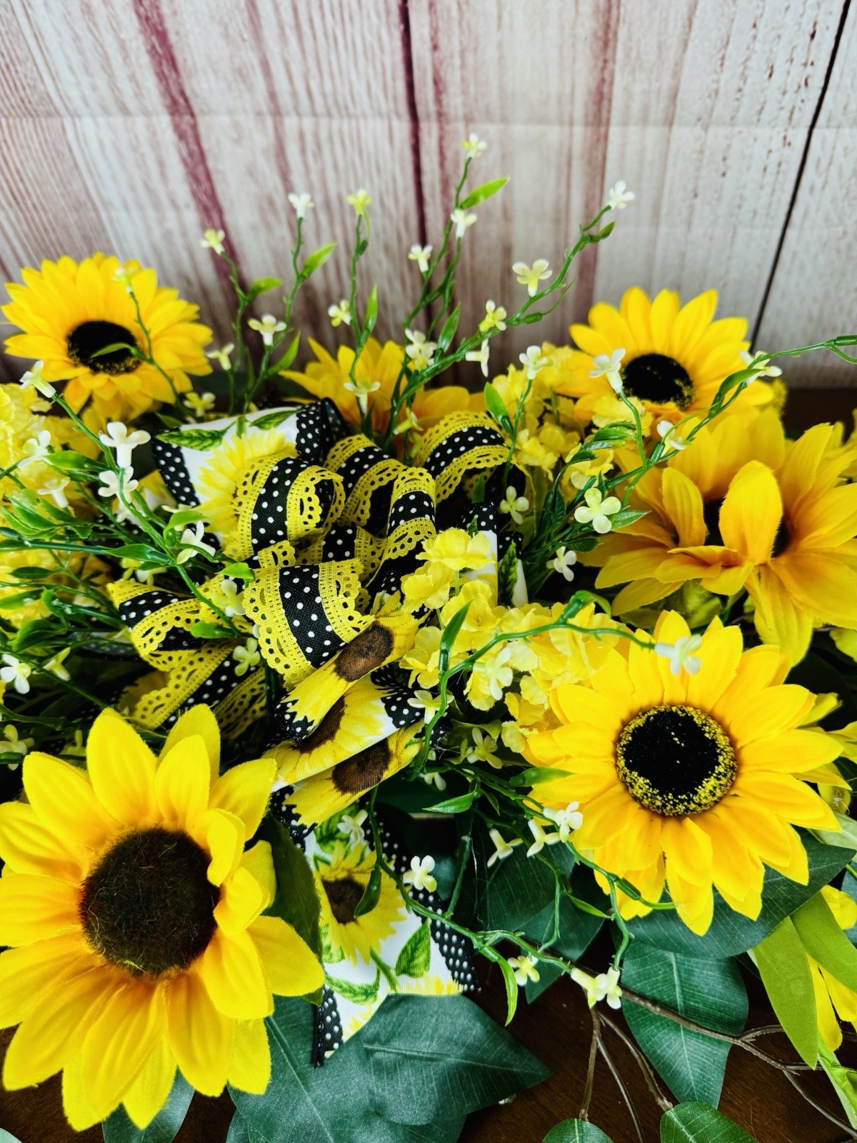 Artificial Yellow/Green Sunflower Flower Arrangement & Centerpiece 36 by 16 in