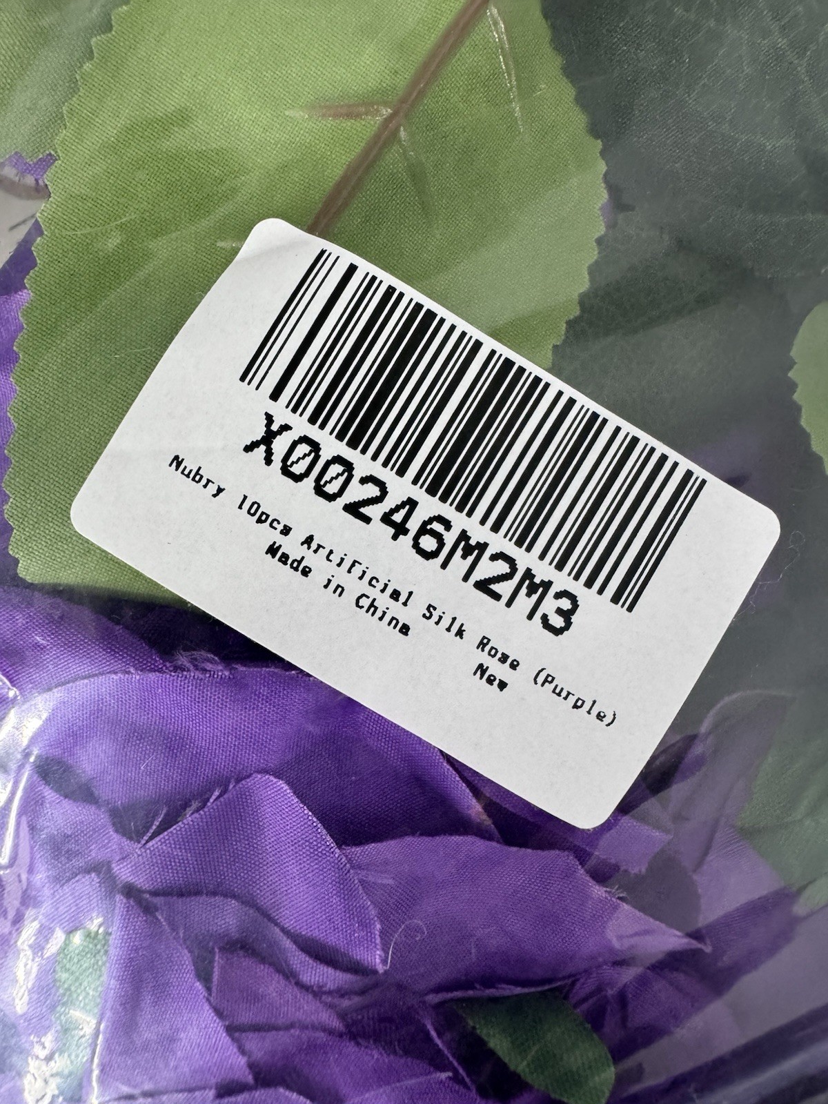 Pkg of 10 Pcs Artificial Flowers, Purple, Decoration, Approx 20″, NEW Roses