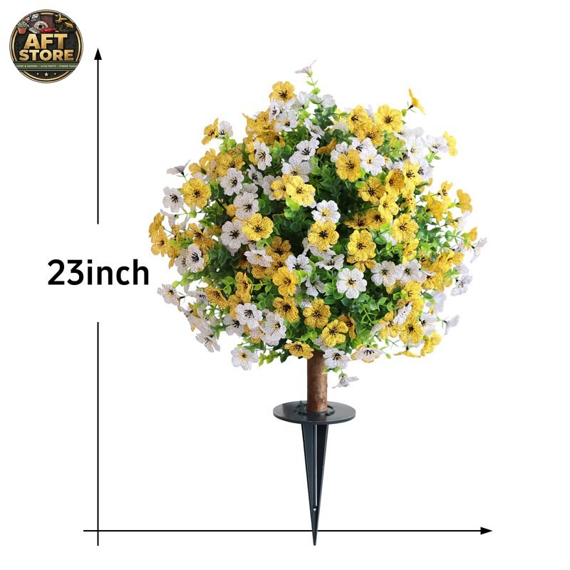 Primrue 23″ Artificial Flower Plant with Spike Set of 2