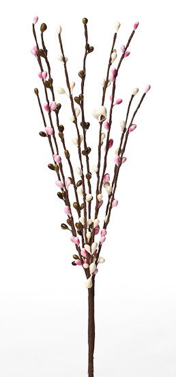 Hand Wrapped Ivory, Pink and Olive Green Pip Berry Sprays