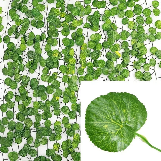 100/2M Artificial Plant Green Ivy Leaf Garland Creeper Hanging Vine Home Outdoor