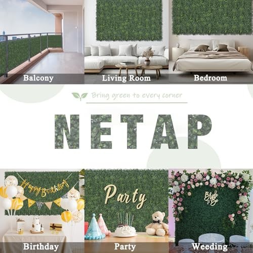 Artificial Grass Wall Panels 12 Pack 10×10 Inch Faux Boxwood Panels For Indoor