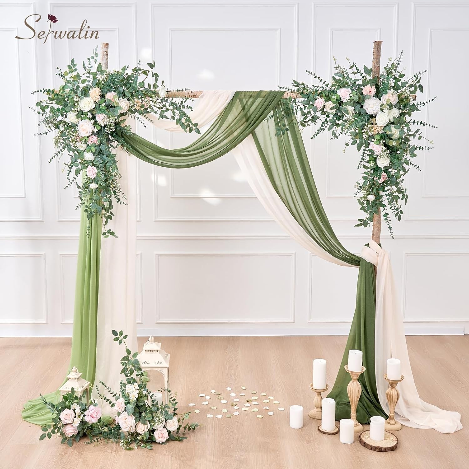 Versatile 100 Pcs Artificial Eucalyptus Stems & Flowers for DIY Floral Creations