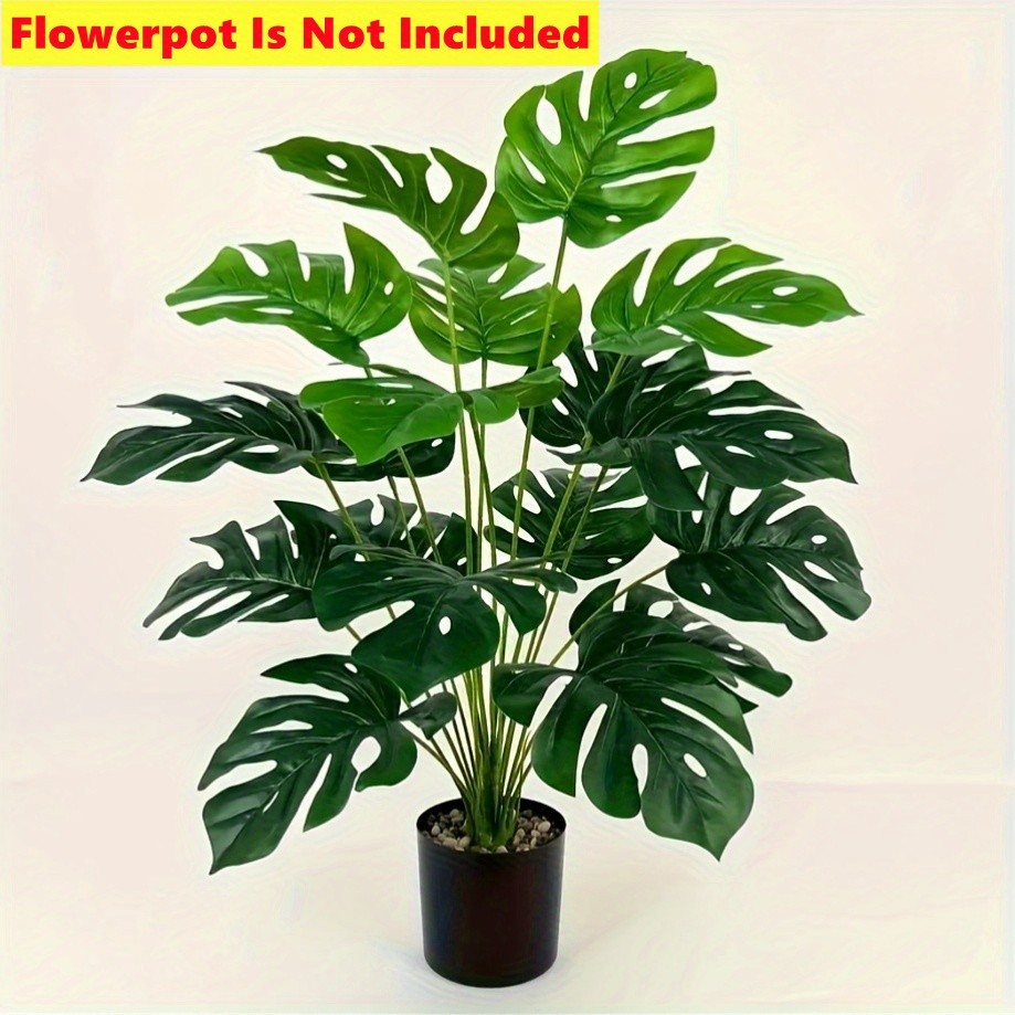 Artificial Monstera Leaves 18 Heads Faux Greenery Stems Home Decor Plant Wall