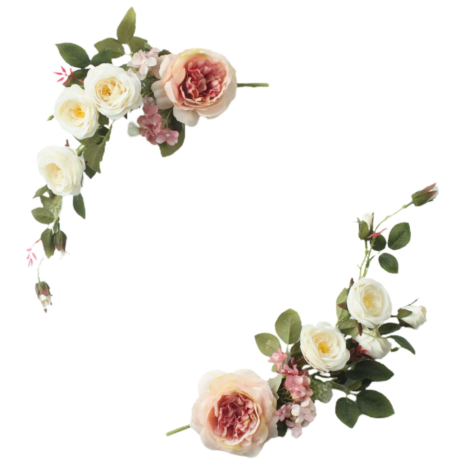 2Pcs Artificial Peony Flower Swag 16in Decorative Swag with Eucalyptus Leaves…