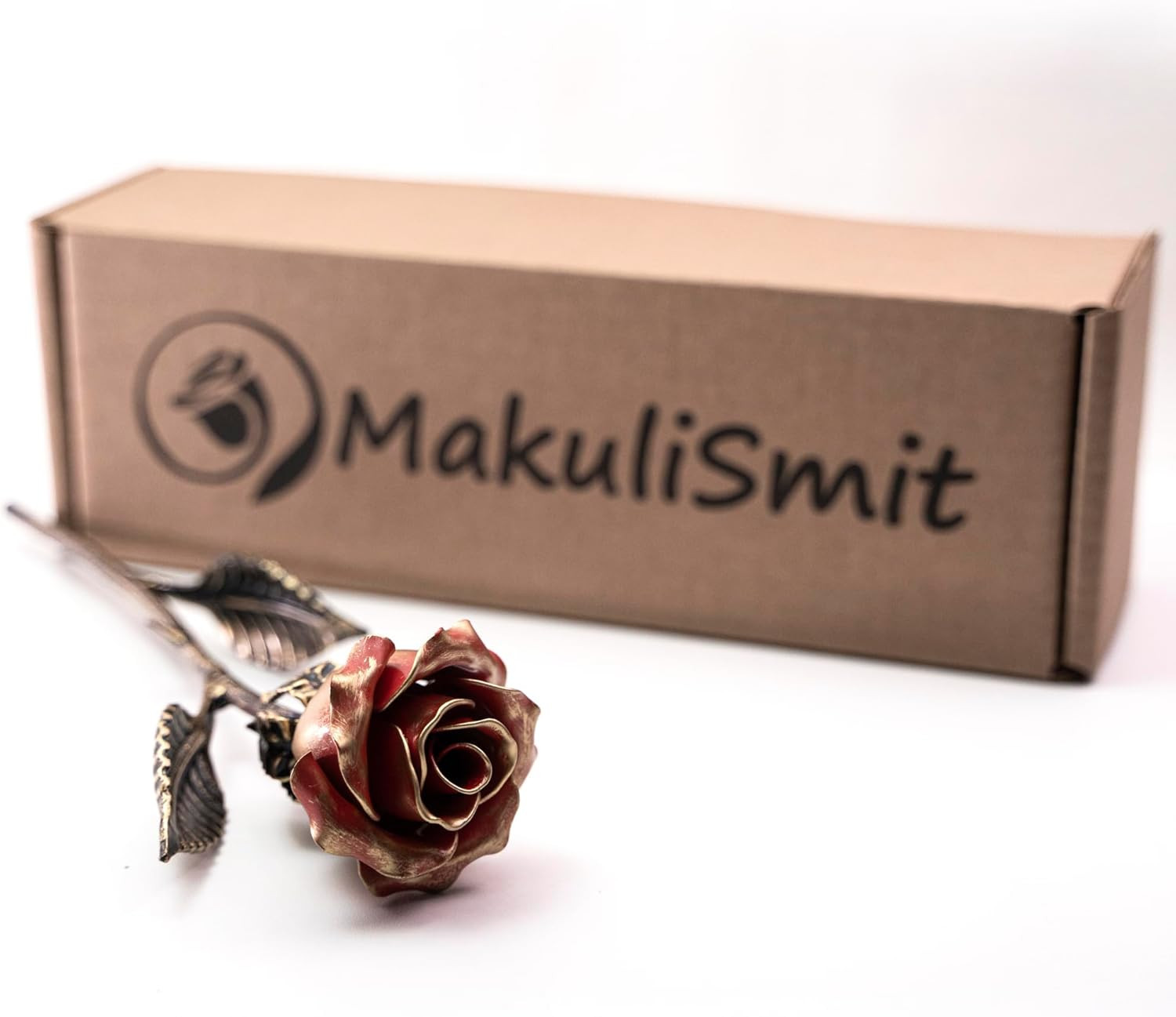Hand Forged Wrought Iron Rose – Romantic Metal Gift of Everlasting Love – 6Th Ye