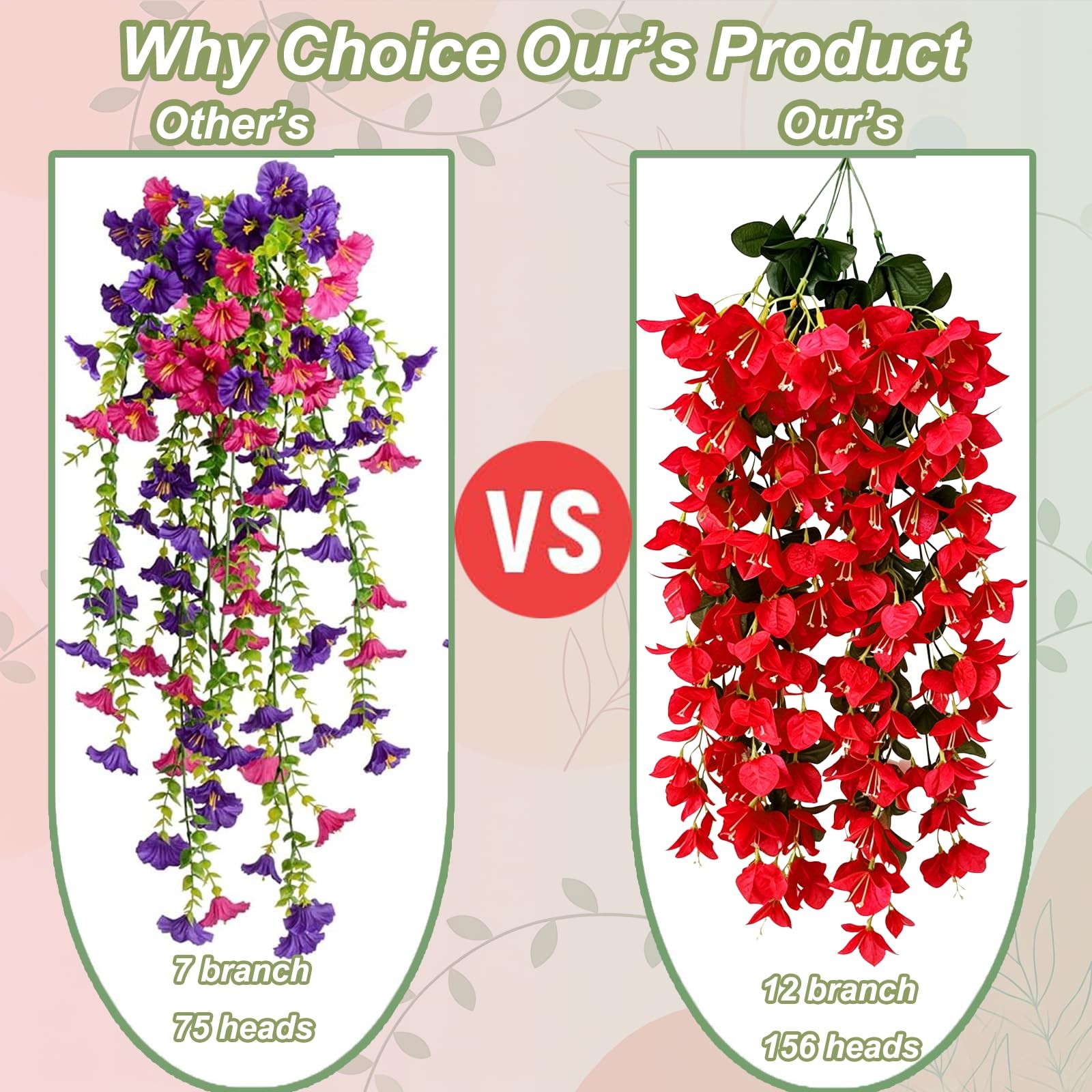 Artificial Bougainvillea Hanging Flowers Plants – Faux Bougainvillea Artifici…