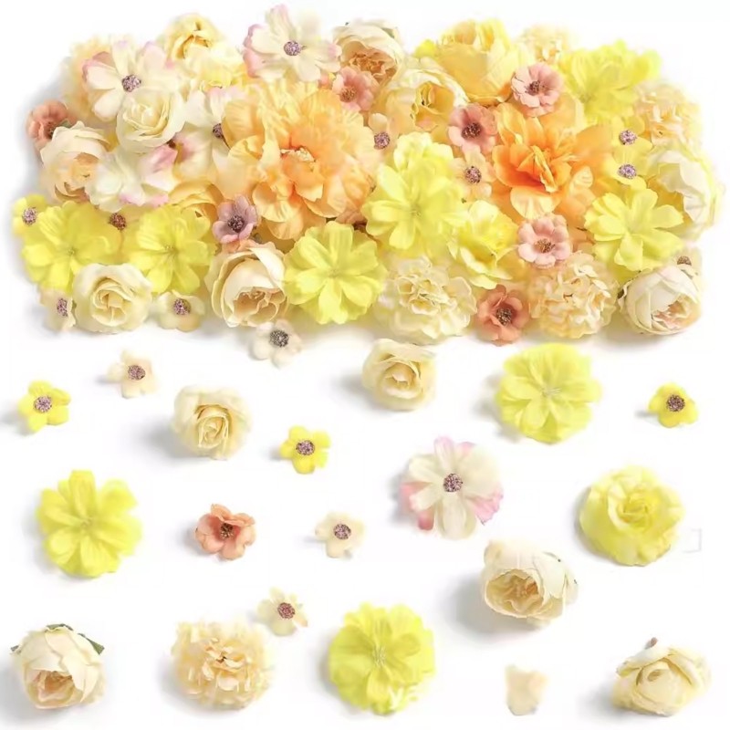 50 Bright Fabric Floral Pieces Great For Handmade Projects And Gift Wrapping