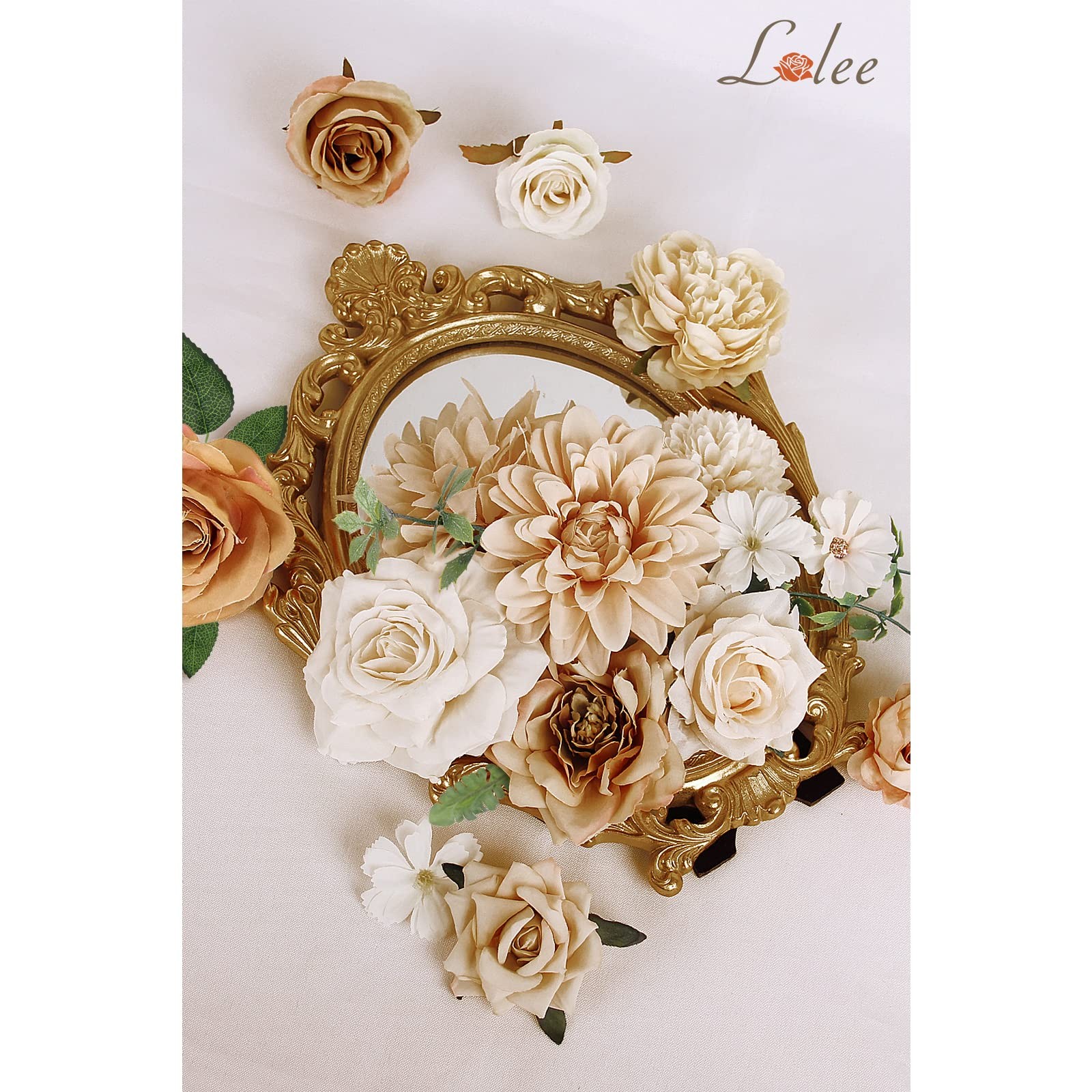 Artificial Flowers Rose Silk Flower Combo Nude Color Foam Roses Bulk Decor Se…