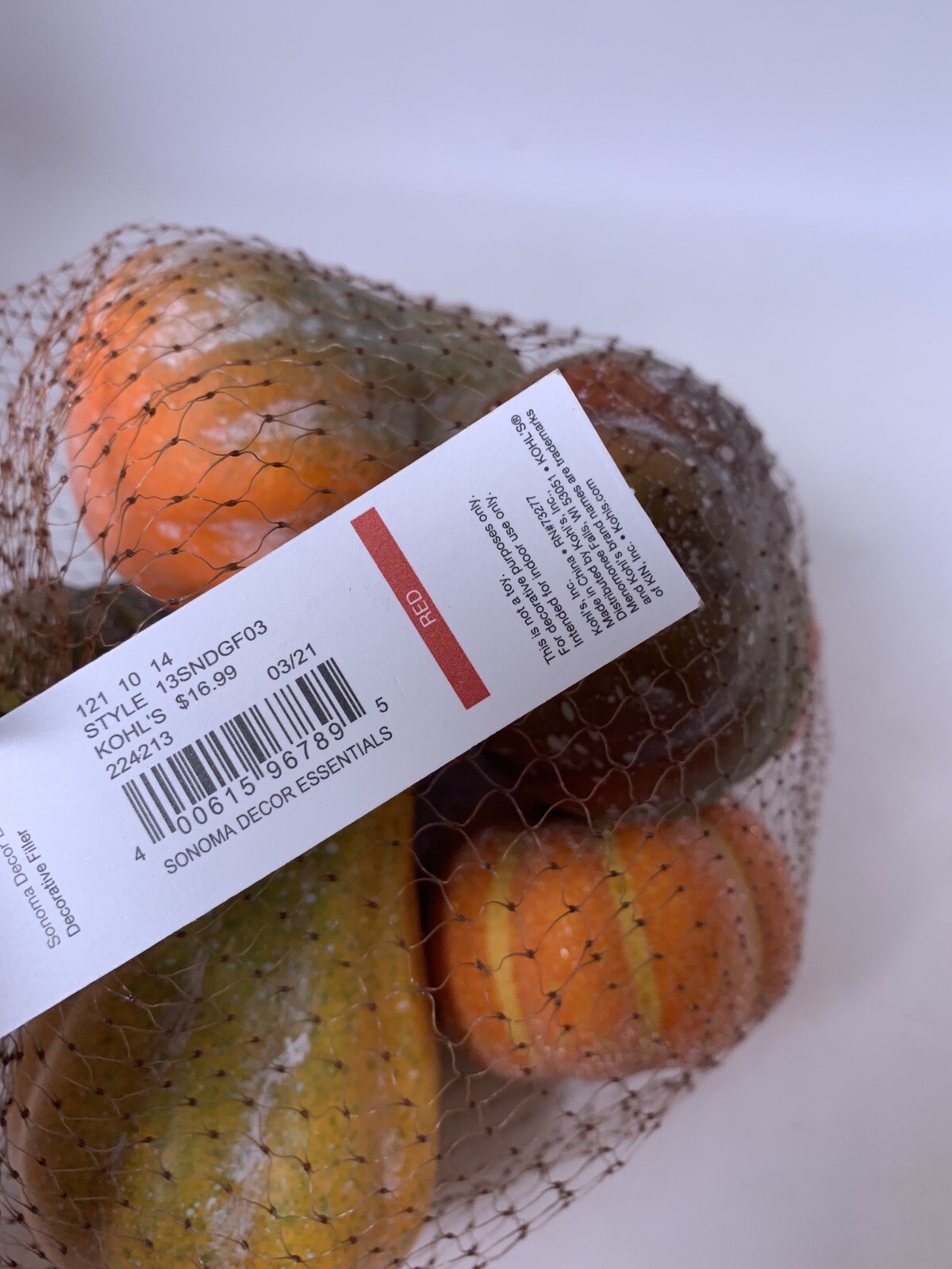 Faux Sugared Fruit Pumpkins Gourds Fall Decor Sonoma Small 3″ sizes