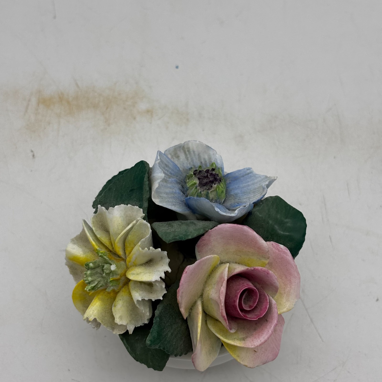 Crown Staffordshire England Fine Bone China Flower Bouquet Figurine Handcrafted