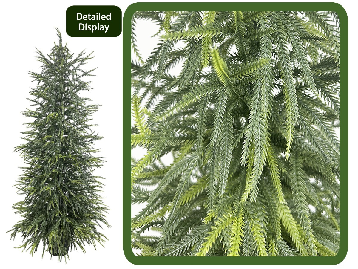 150 cm 2 Pack Artificial Norfolk Pine Evergreen Plant Home and Garden Decoration