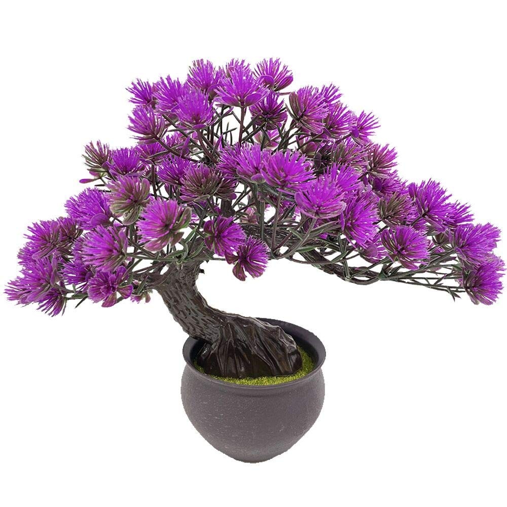 Artificial Bonsai Juniper Tree Potted Faux Japanese Pine Bonsai Simulation Ze…