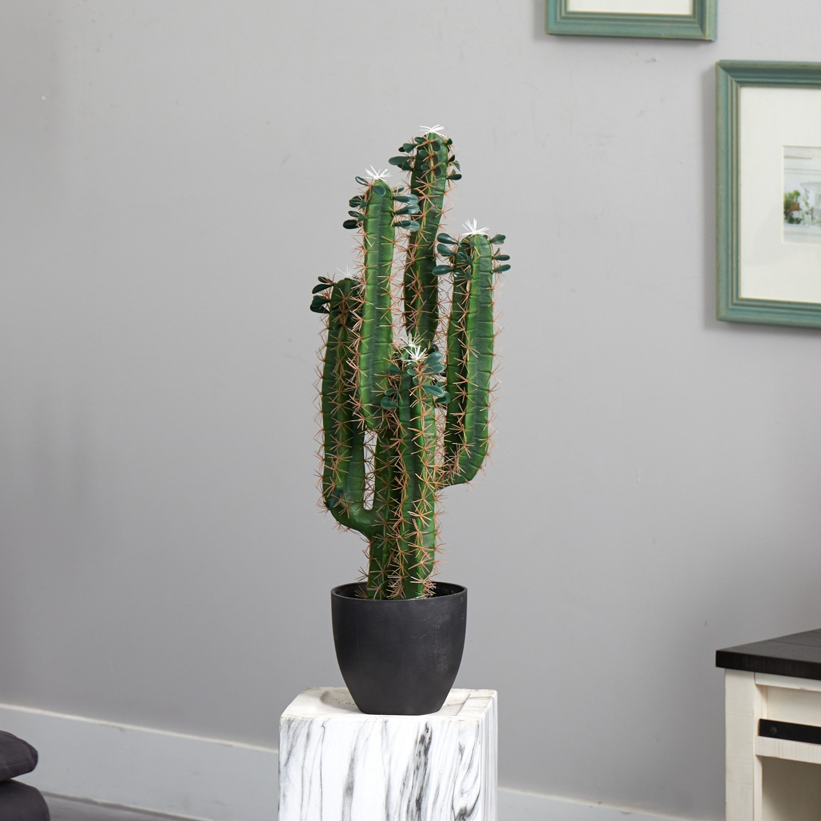 Nearly Natural 2.5ft Cactus Artificial Plant in Green