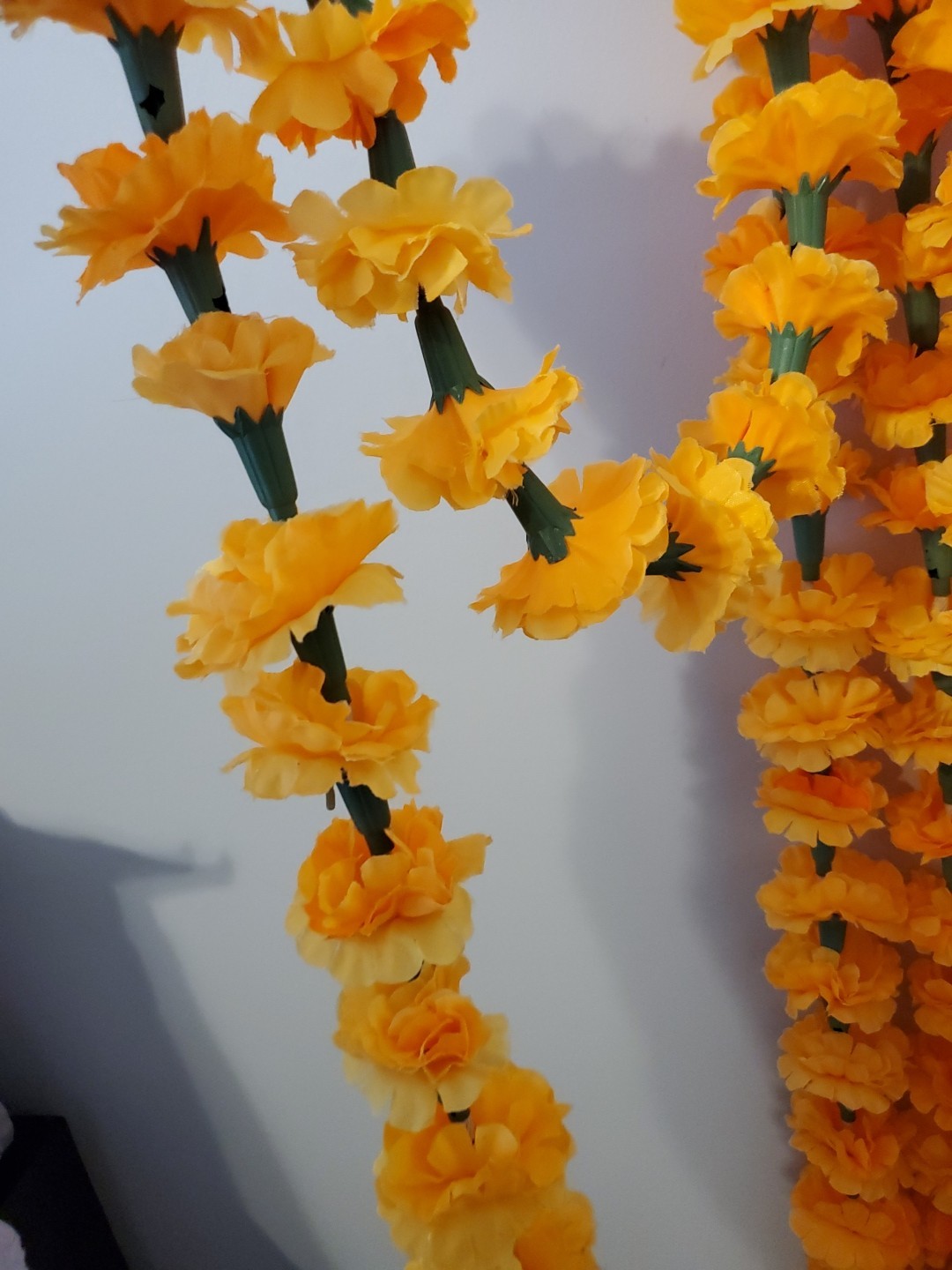 5 Pc Set Artificial Marigold Flower Garlands Diwali Indian Wedding Decoration