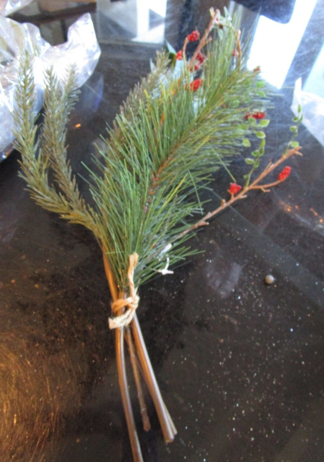 Pottery Barn Faux Juniper & Berry Bundle Christmas New