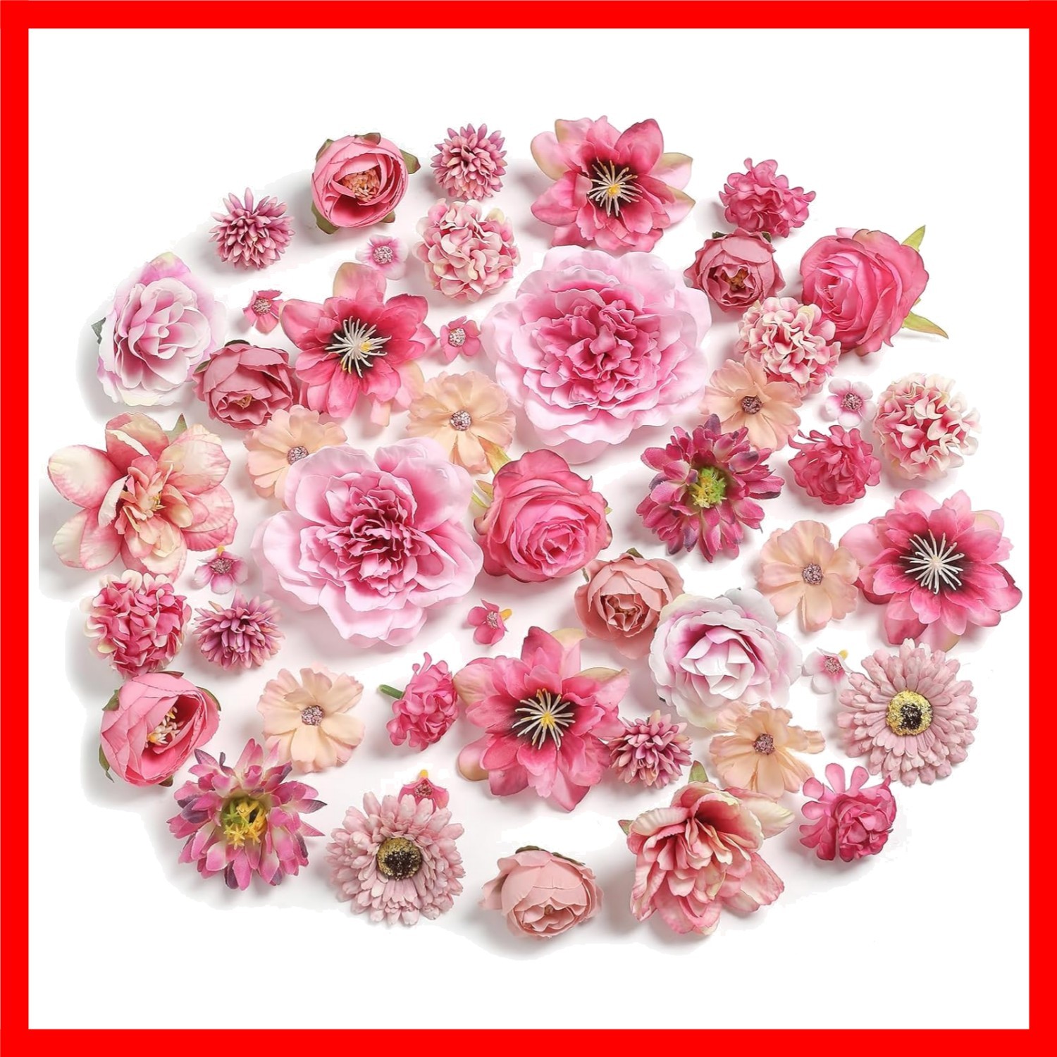 Faux Flower Heads Mini Artificial Flower Heads Fake Peony Daisy Rose Flowers …