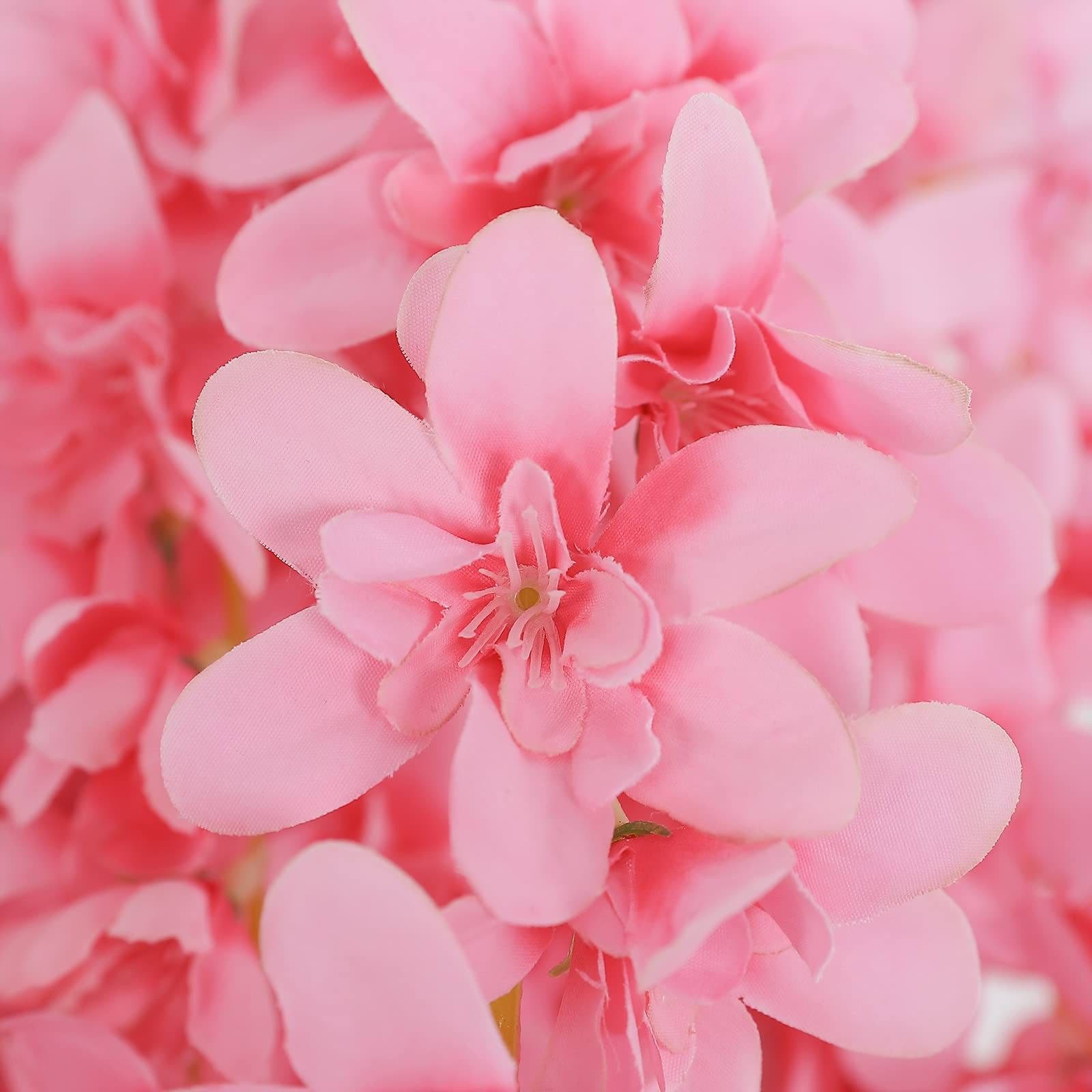 Silk Wisteria Artificial Fake Flower Hanging Vine Bush Pink 2.13 Feet 4 PCS