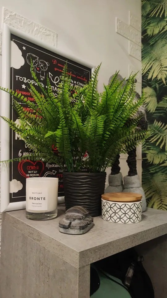 2pcs Artificial Boston Fern Plants UV Resistant Greenery Summer Outdoor Decor