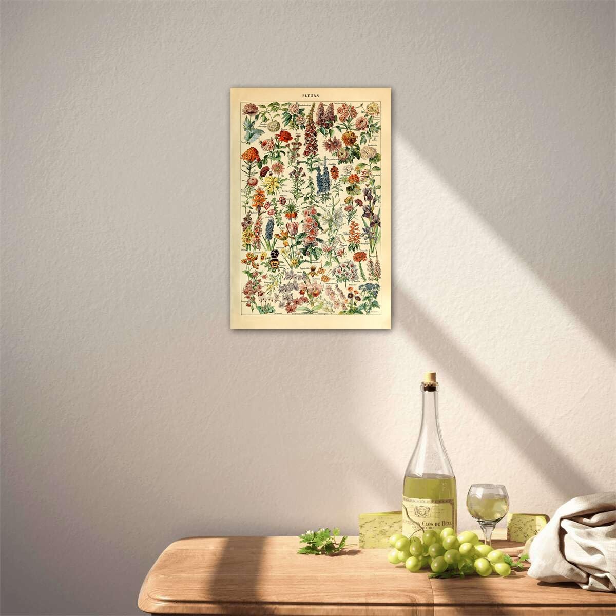 Meishe Art Vintage Poster Print Flower Floral 23.6″L x 15.8″W, Multicolor
