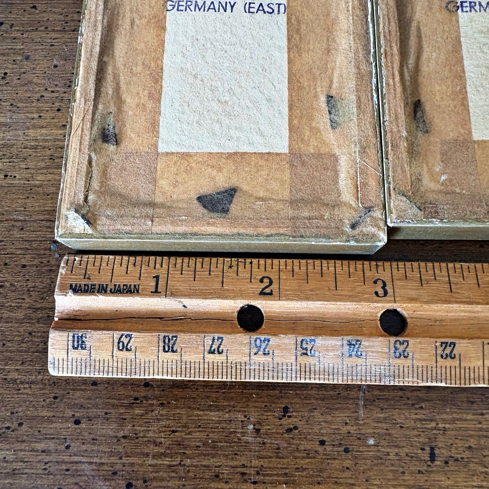 Set Vintage Pressed Flower Framed East Germany 7.5”x2.75” Cottage Core Signed
