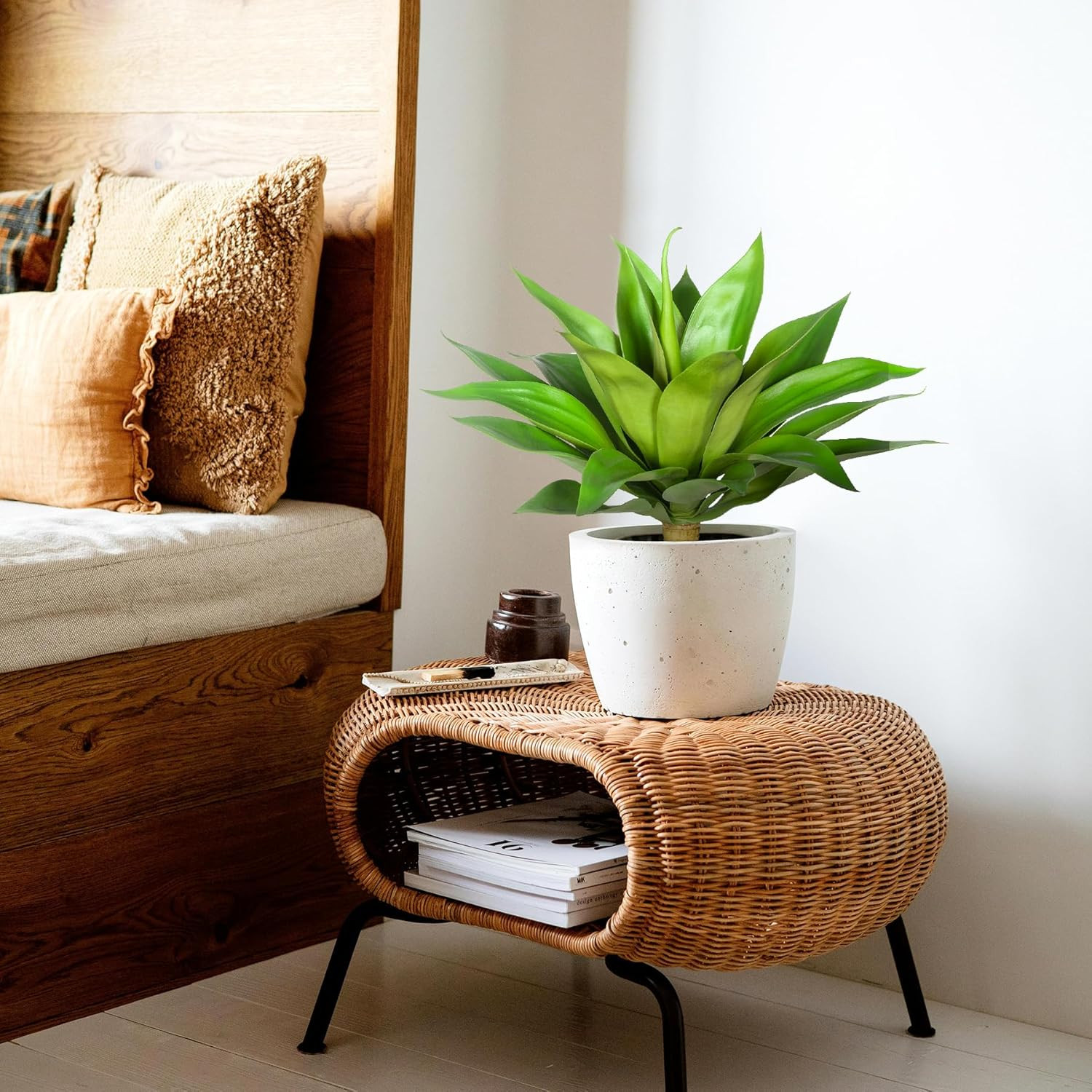 Artificial Agave Plants,Large UV Resistant Fake Agave Planters for Indoor and Ou